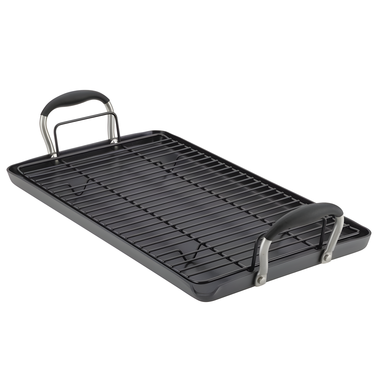 Anolon Advanced Home Hard Anodized Nonstick Double Burner Griddle, 10 Inch X 18 Inch