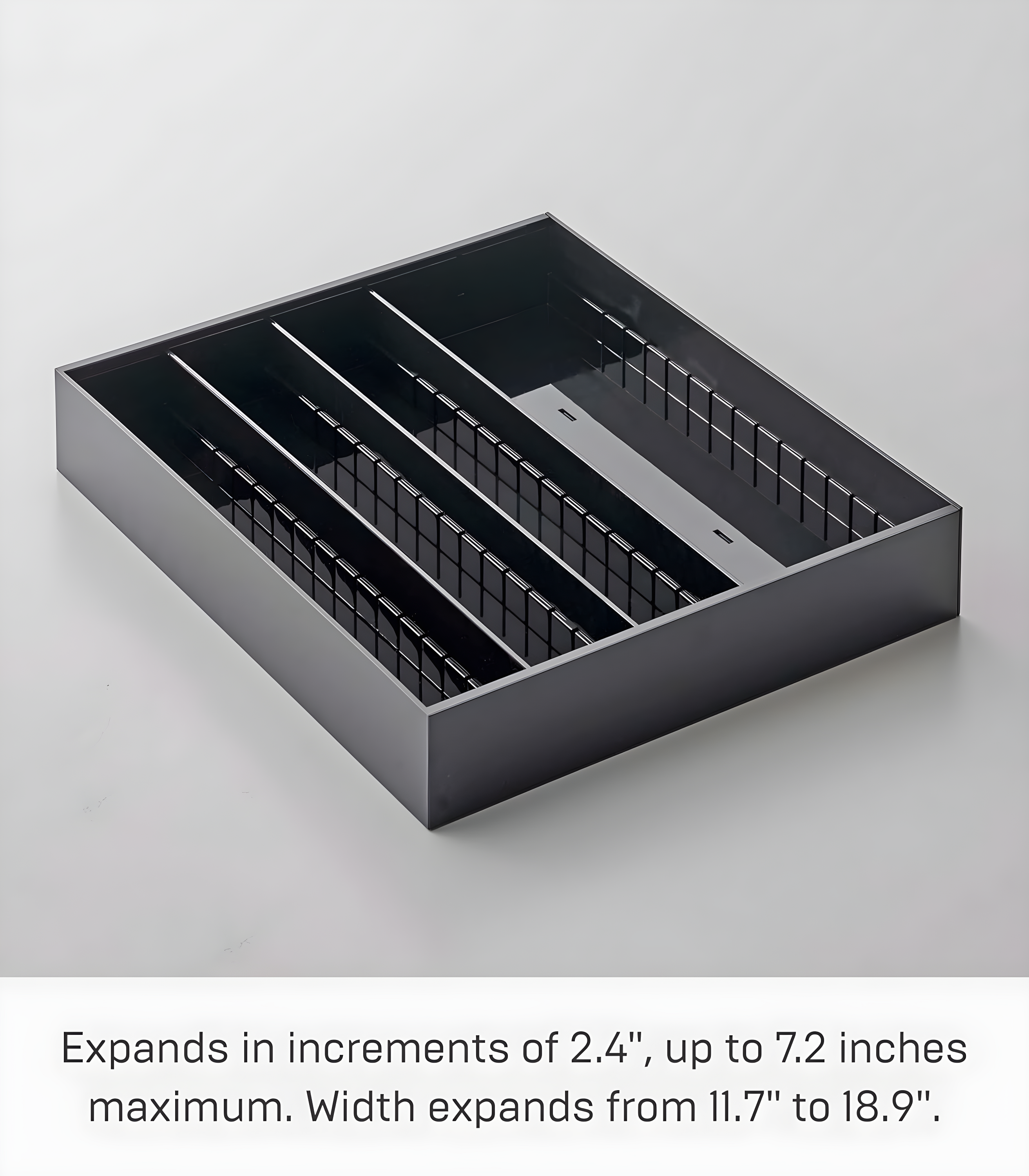 Yamazaki Home Yamazaki Home Expandable Cutlery Kitchen Utensils Storage Multi-Compartment Silverware Organizer