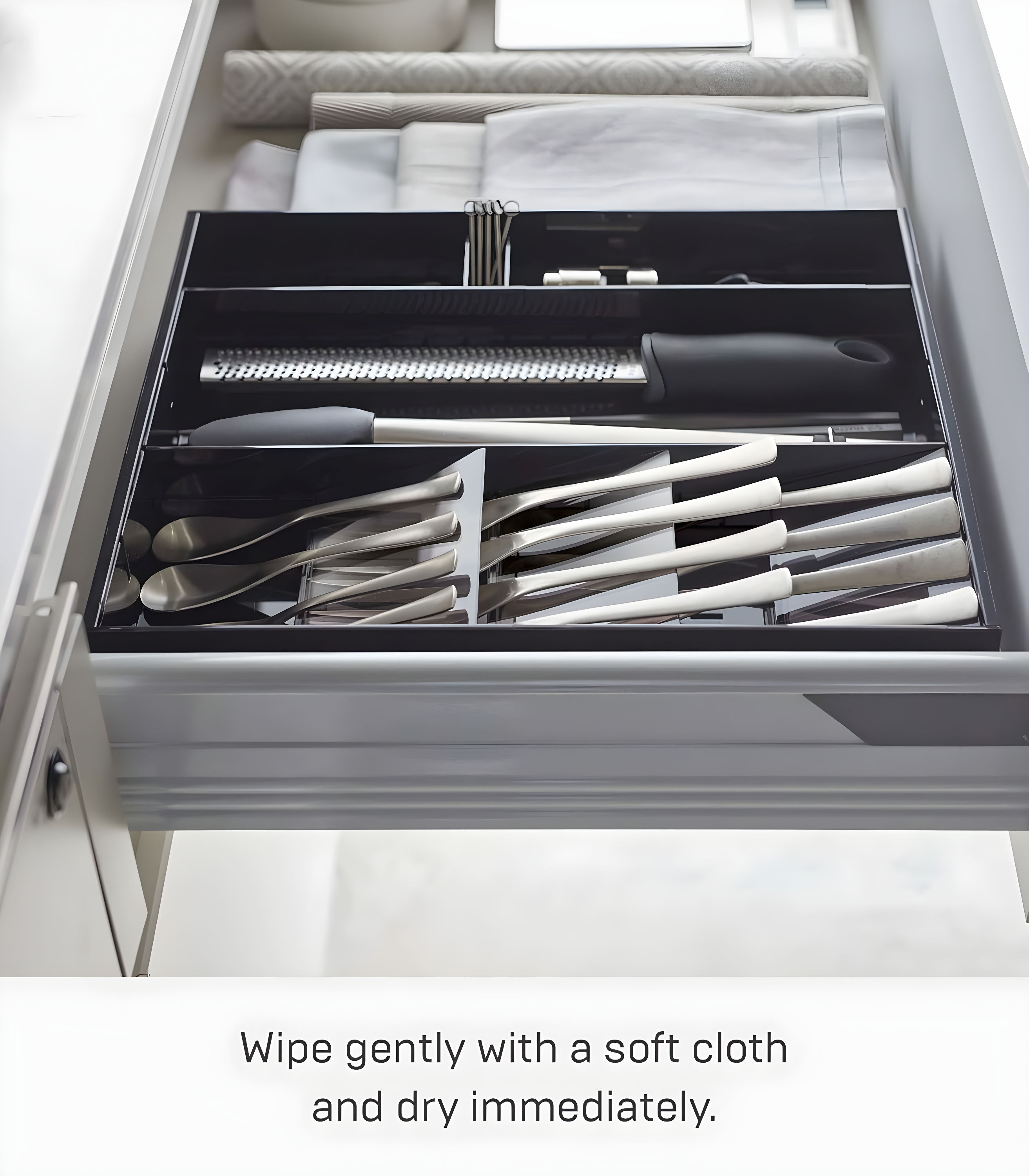 Yamazaki Home Yamazaki Home Expandable Cutlery Kitchen Utensils Storage Multi-Compartment Silverware Organizer