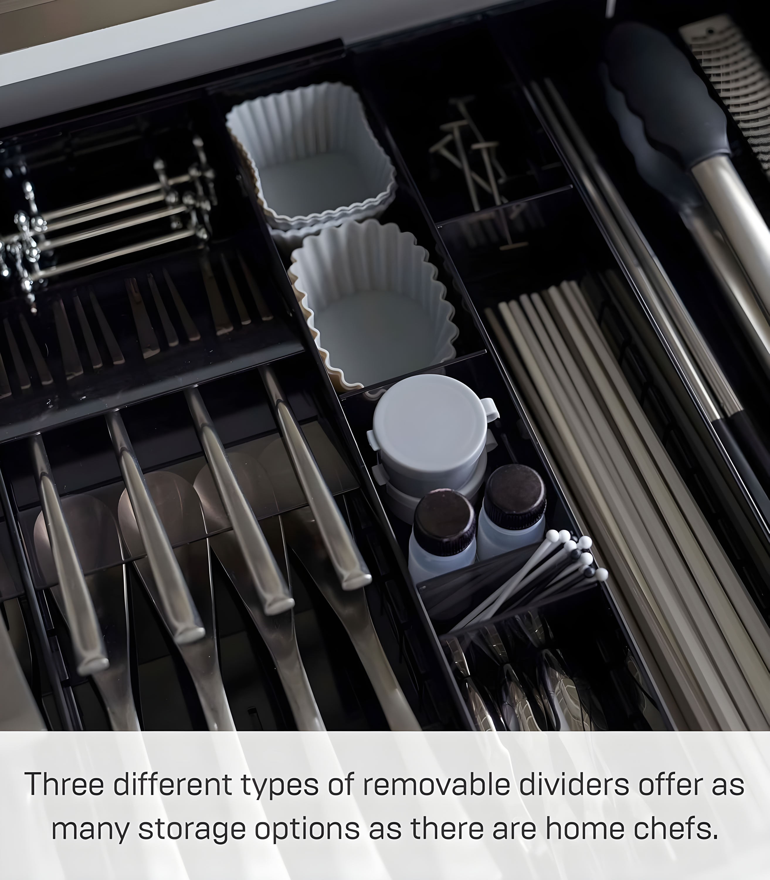 Yamazaki Home Yamazaki Home Expandable Cutlery Kitchen Utensils Storage Multi-Compartment Silverware Organizer