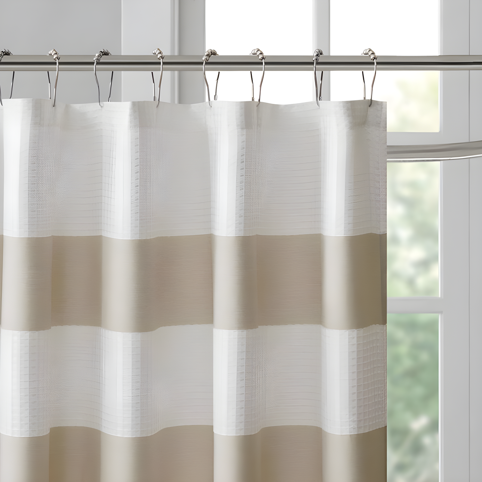 Spa Waffle Shower Curtain with 3M Treatment