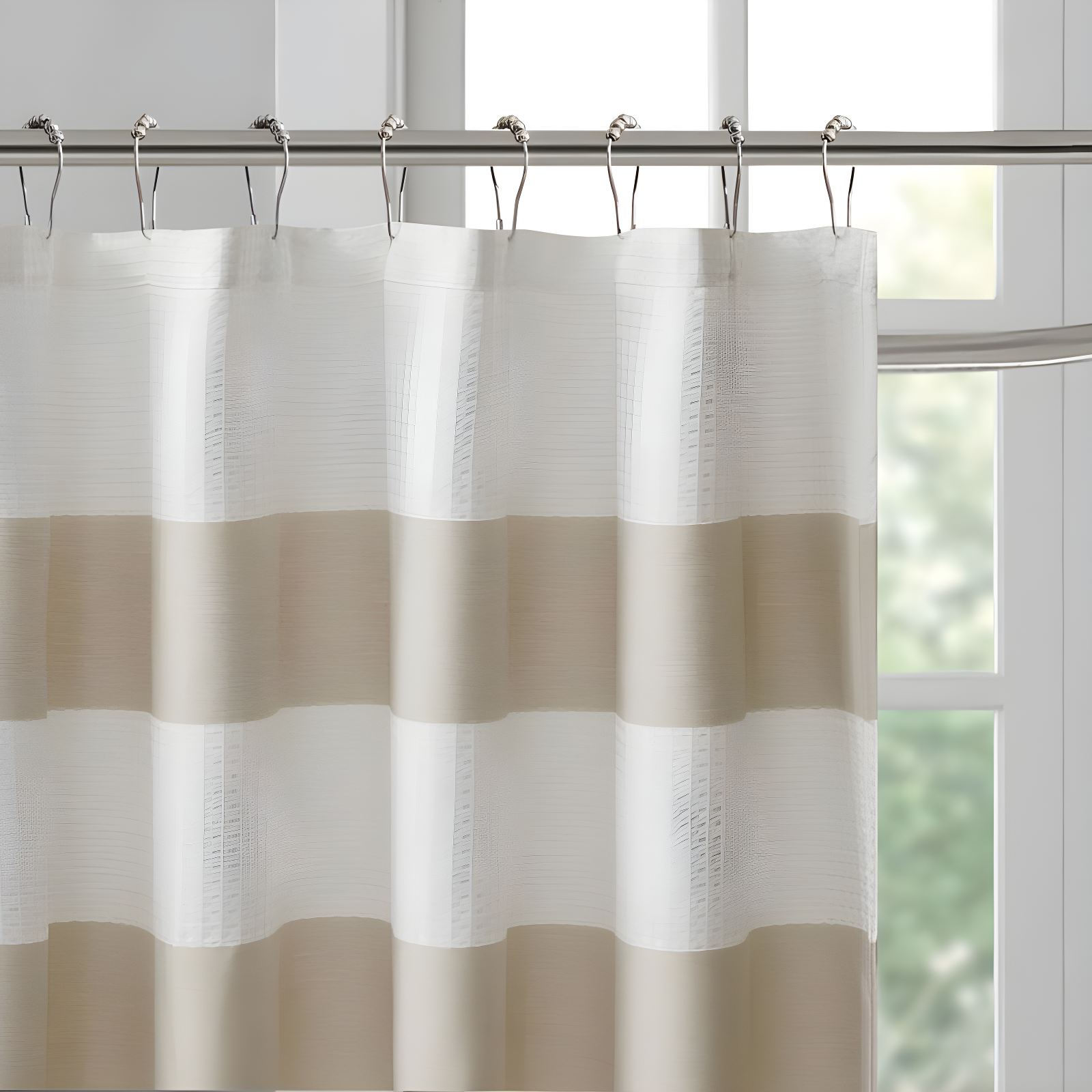 Spa Waffle Shower Curtain with 3M Treatment