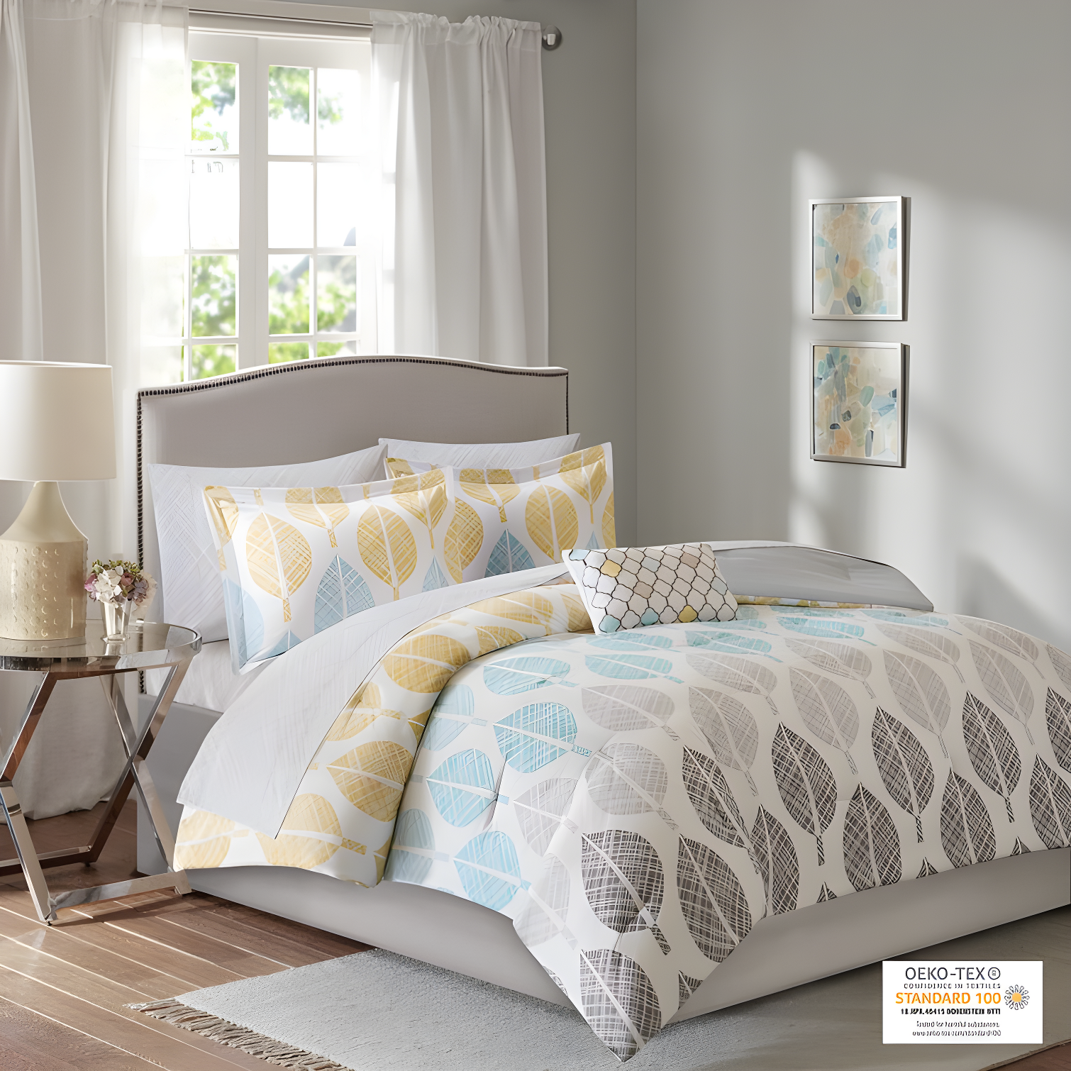 Madison Park Essentials Central Park Modern & Contemporary Comforter Set with Cotton Bed Sheets