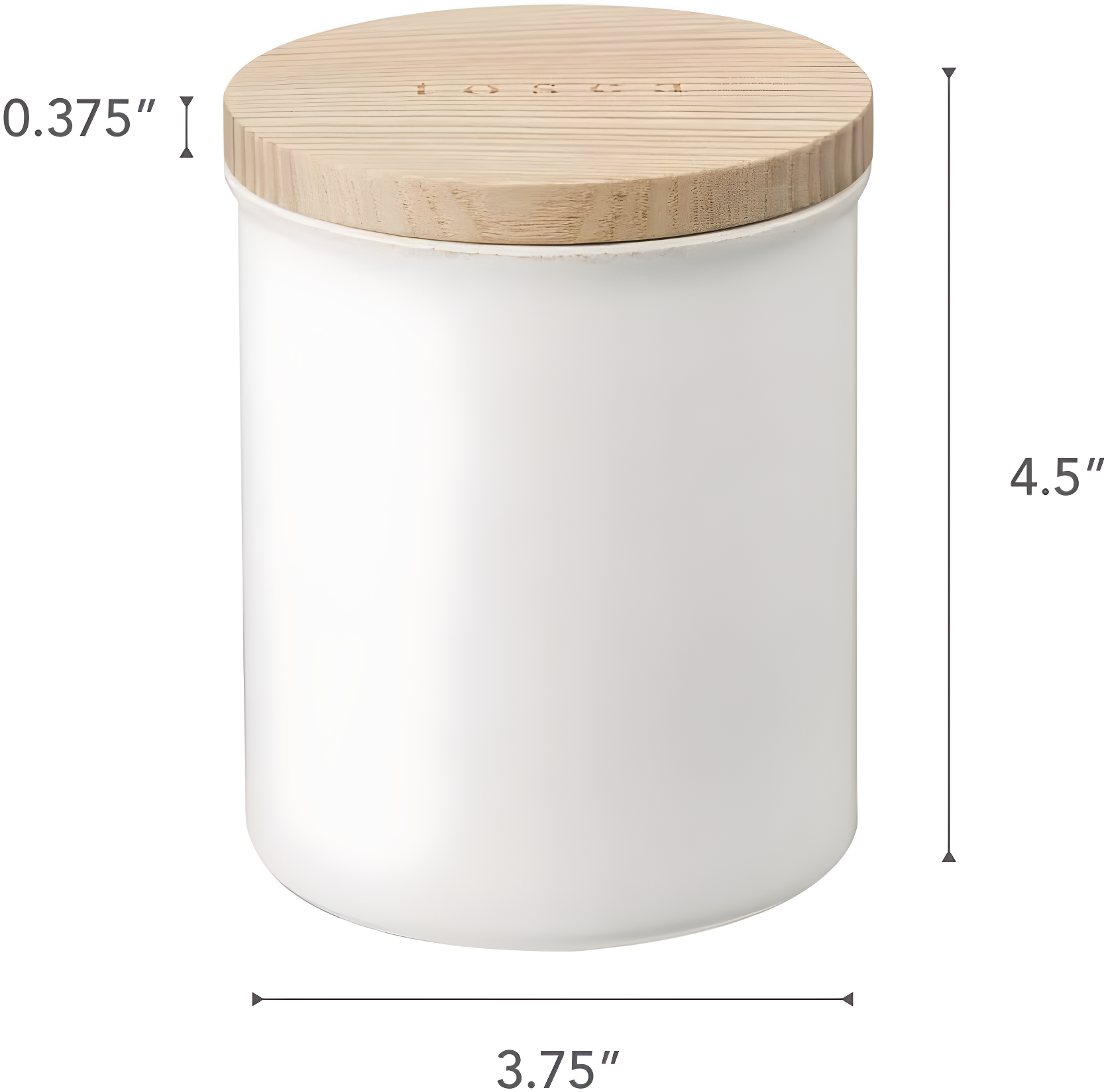 Tosca Yamazaki Home Ceramic Canister, Dry Food Kitchen Storage Container, Plain, 15.25 oz. Airtight