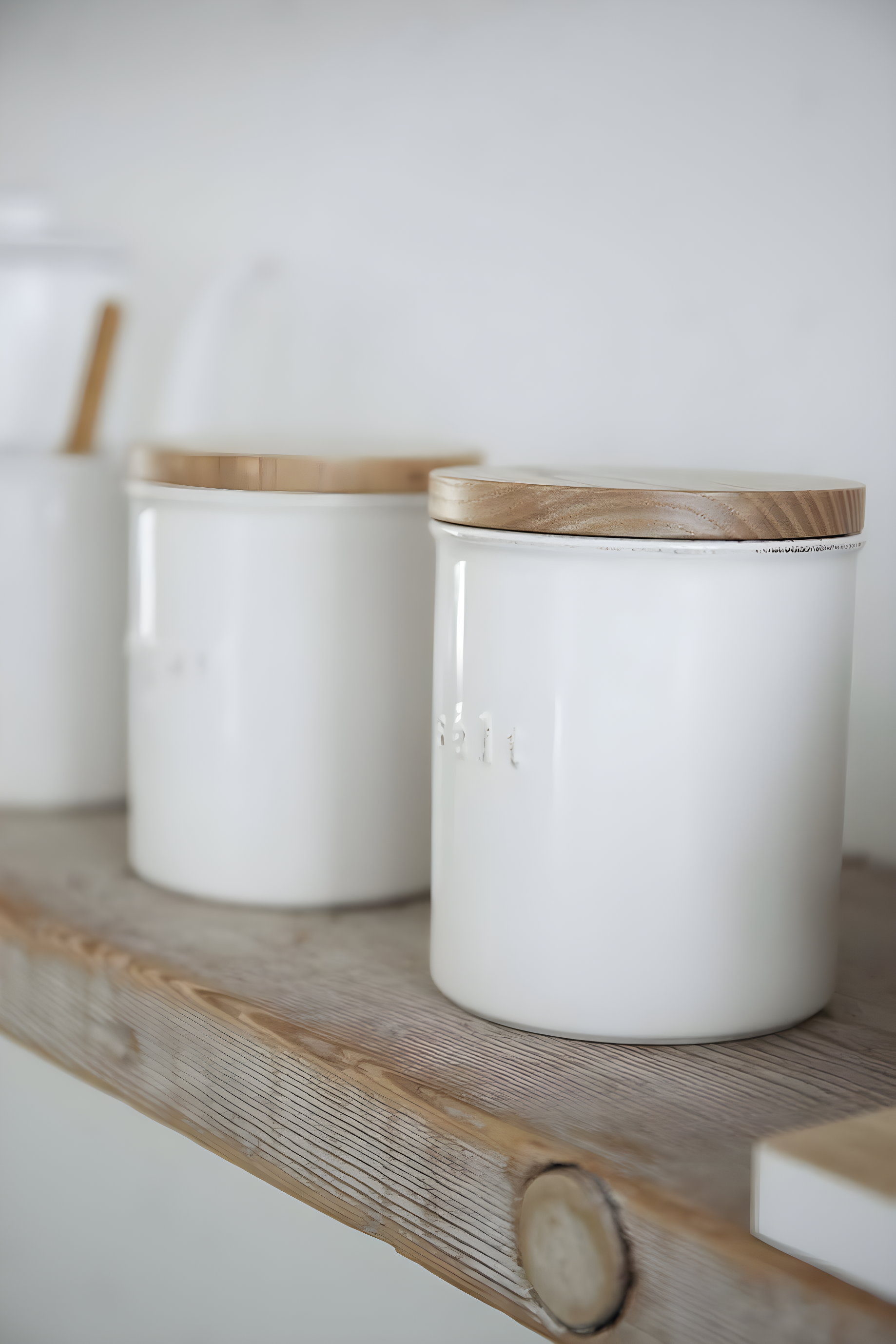 Tosca Yamazaki Home Ceramic Canister, Dry Food Kitchen Storage Container, Plain, 15.25 oz. Airtight