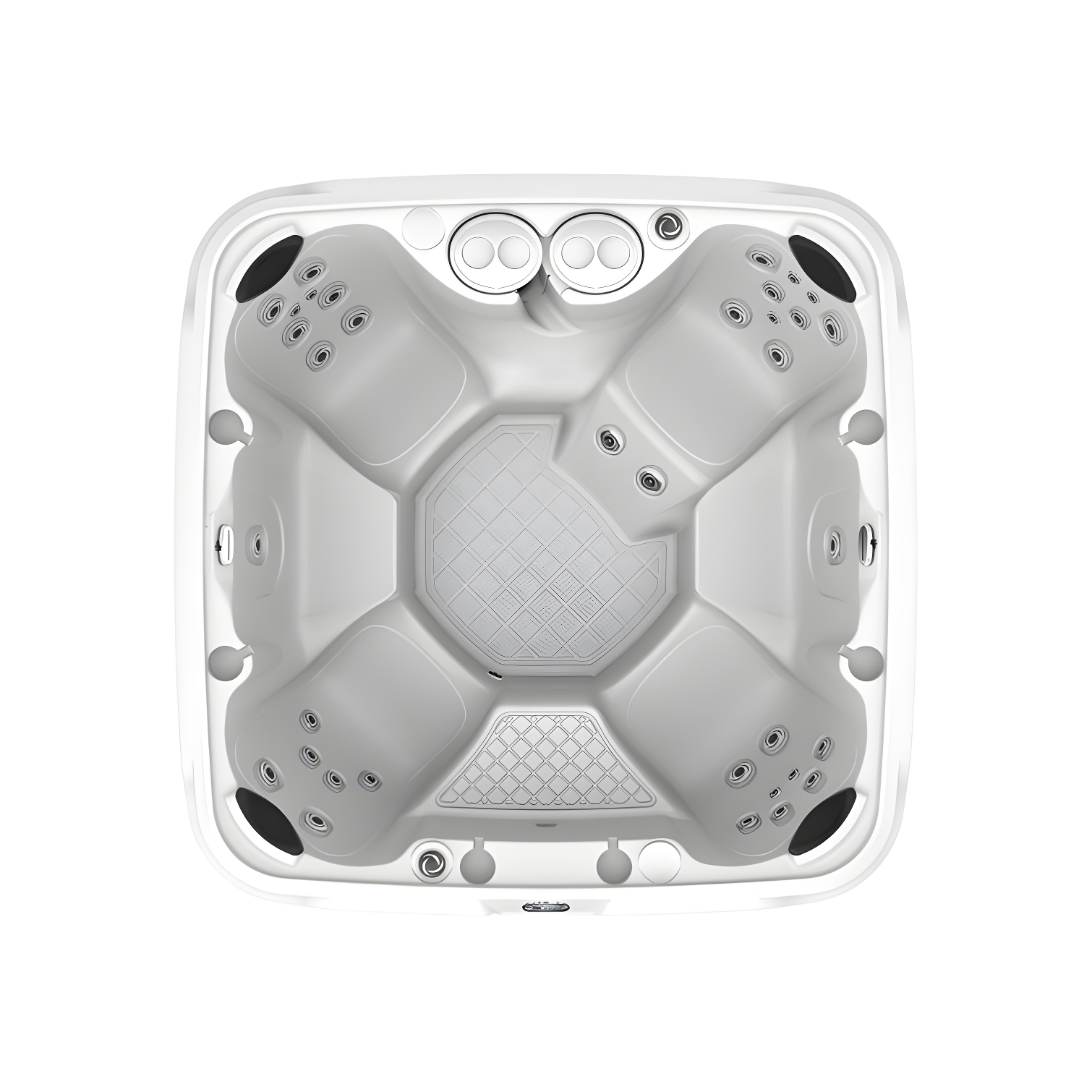 AquaRest DayDream 3500 Ensemble 7-Person 35-Jet Plug & Play Hot Tub with Ozonator, LED Waterfall, Stainless Steel Heater, Step, Cover Lifter and Ice Bucket
