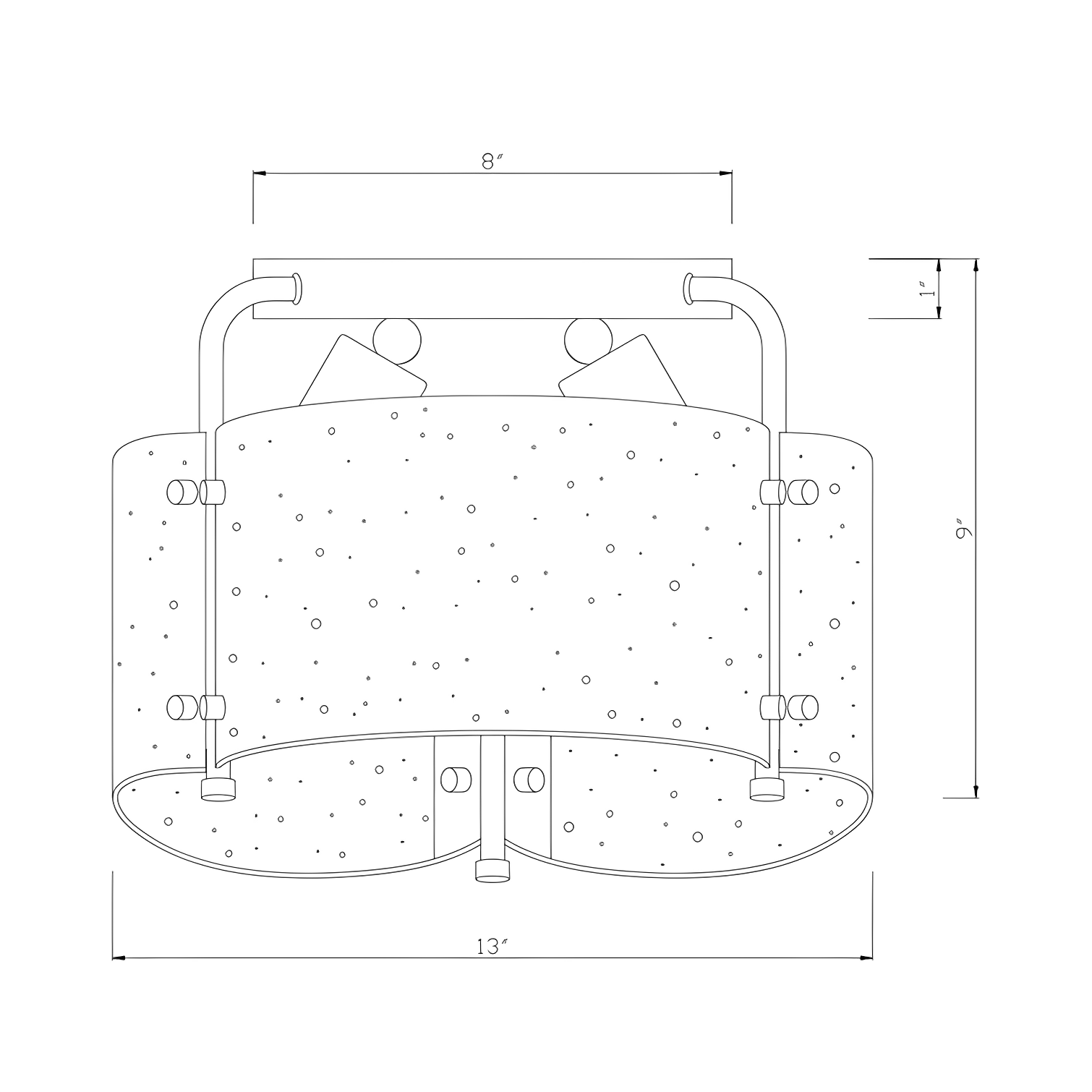Glass Semi Flush Mount