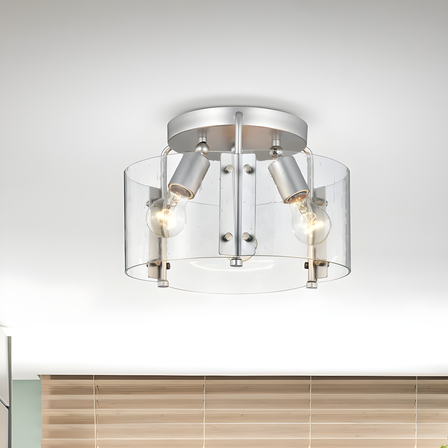 Glass Semi Flush Mount