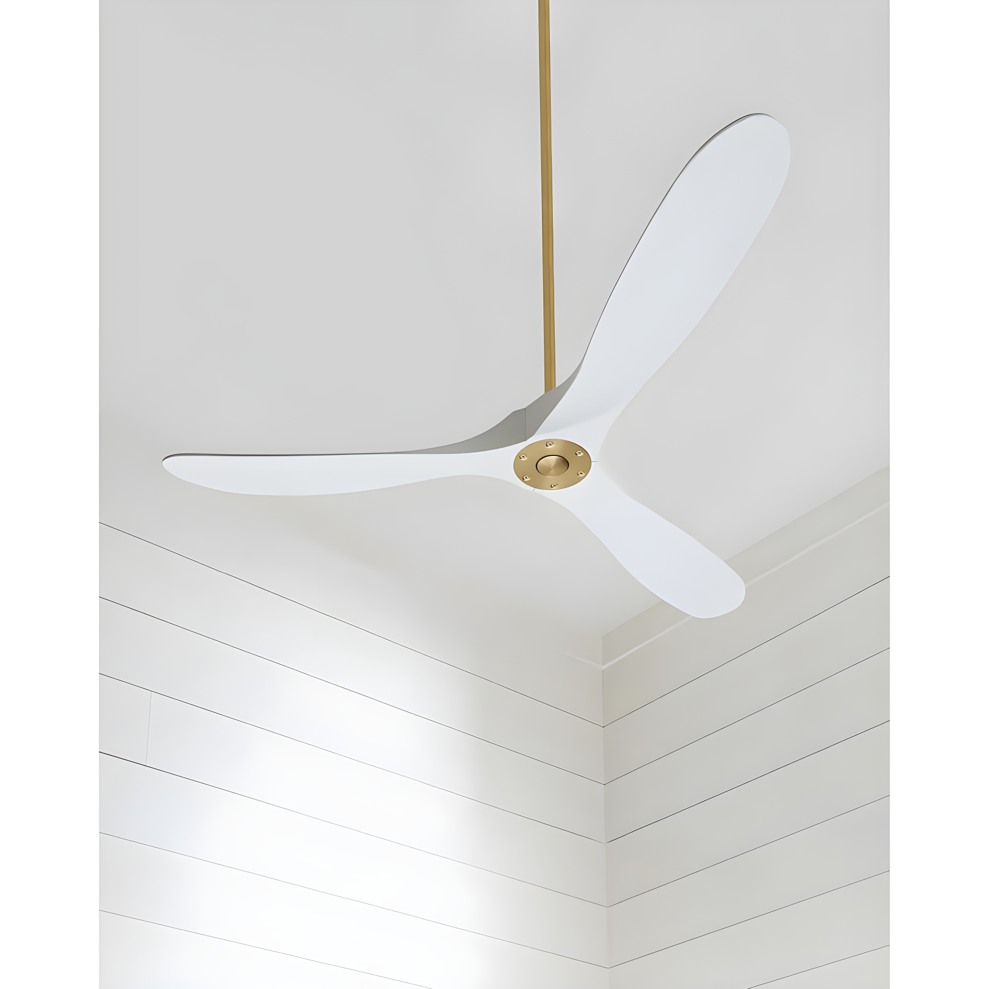 Monte Carlo 3MAVR60RZWBBS 60" Maverick - Matte White With Burnished Brass