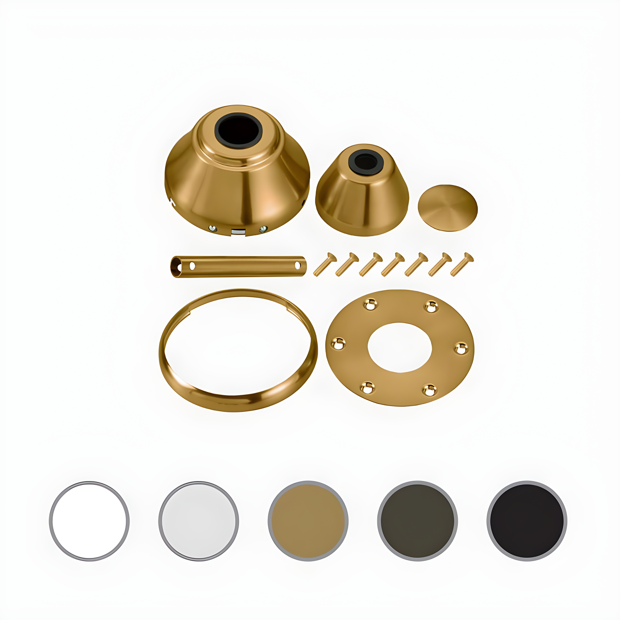 Monte Carlo 3MAVR60RZWBBS 60" Maverick - Matte White With Burnished Brass