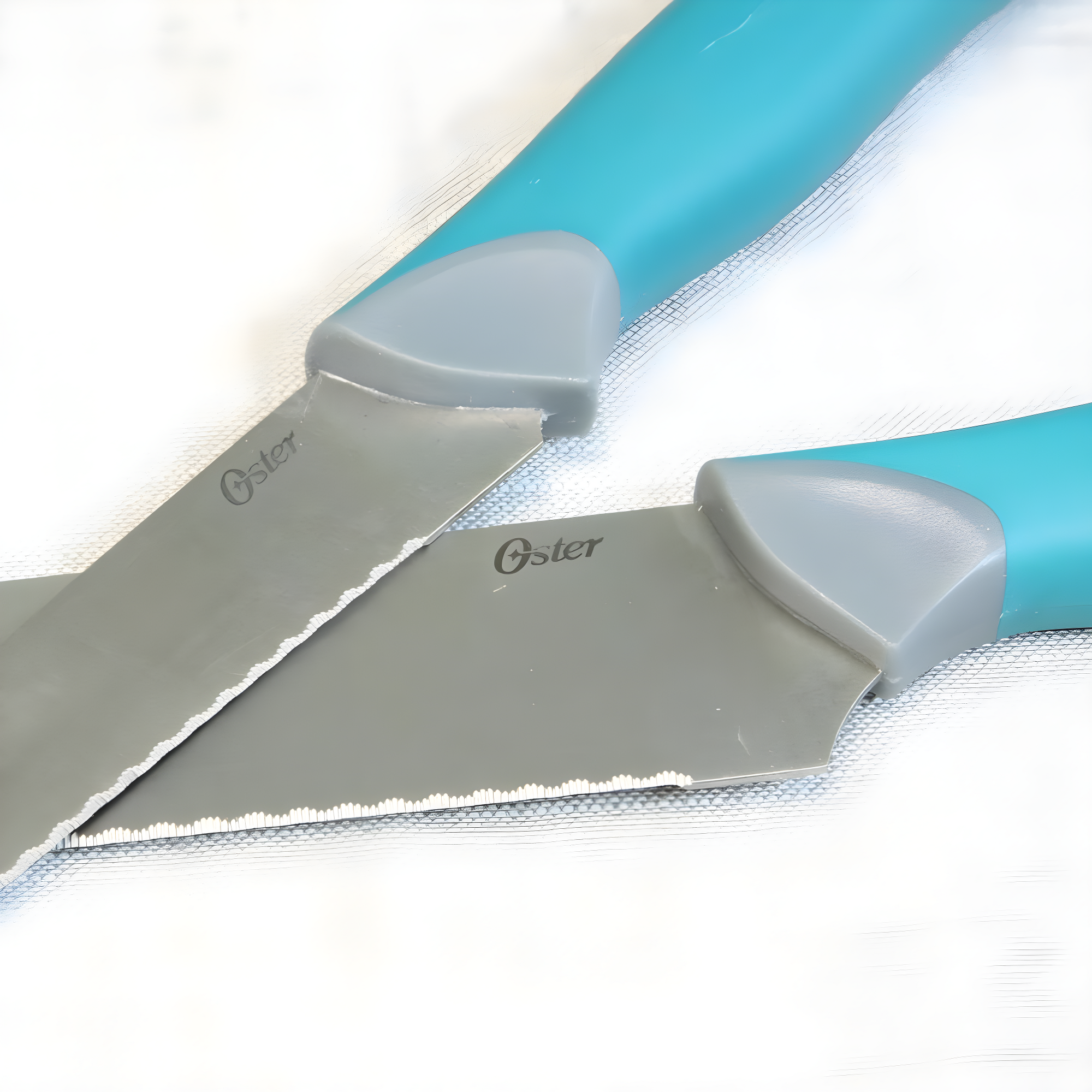 Oster Lindbergh 14 Piece Stainless Steel Cutlery Set in Teal with Wooden Block