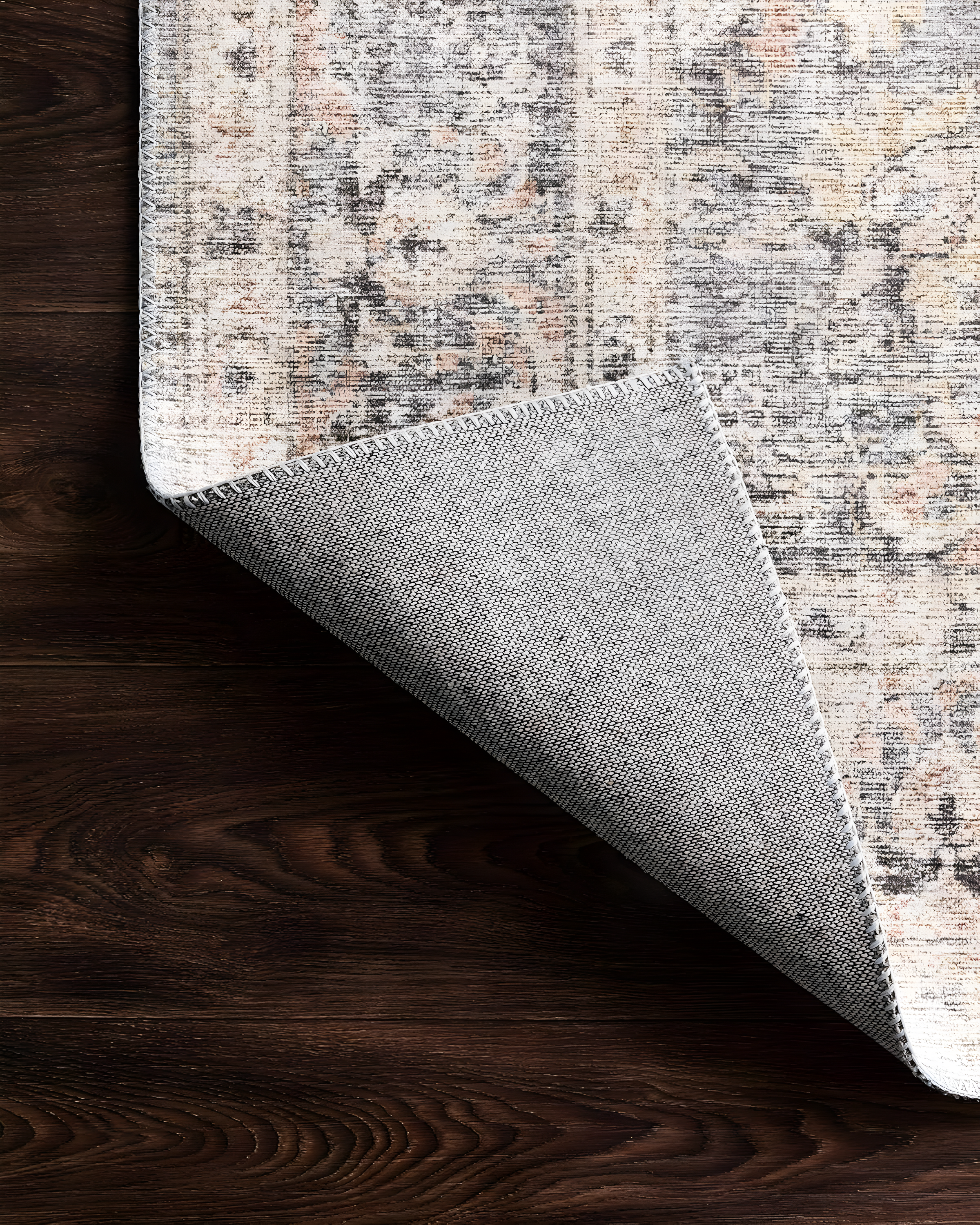 Roze Rug - Grey and Apricot / 5' x 7'6"