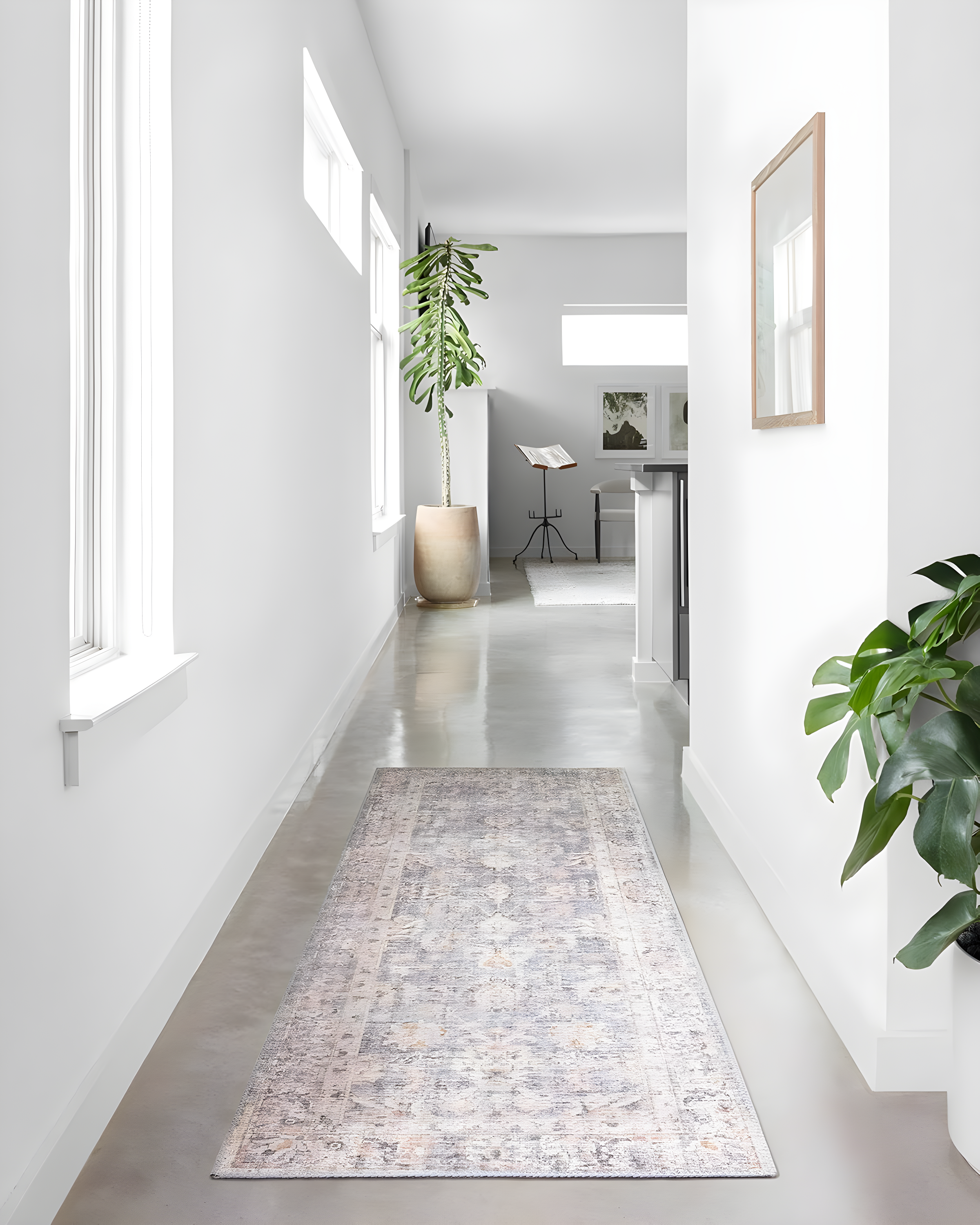 Roze Rug - Grey and Apricot / 5' x 7'6"
