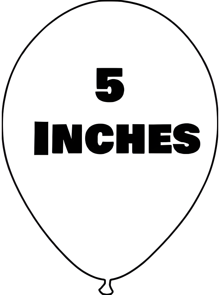 Tuf-Tex Lightweight Balloons, Latex Multicolor, 5", 5 Count