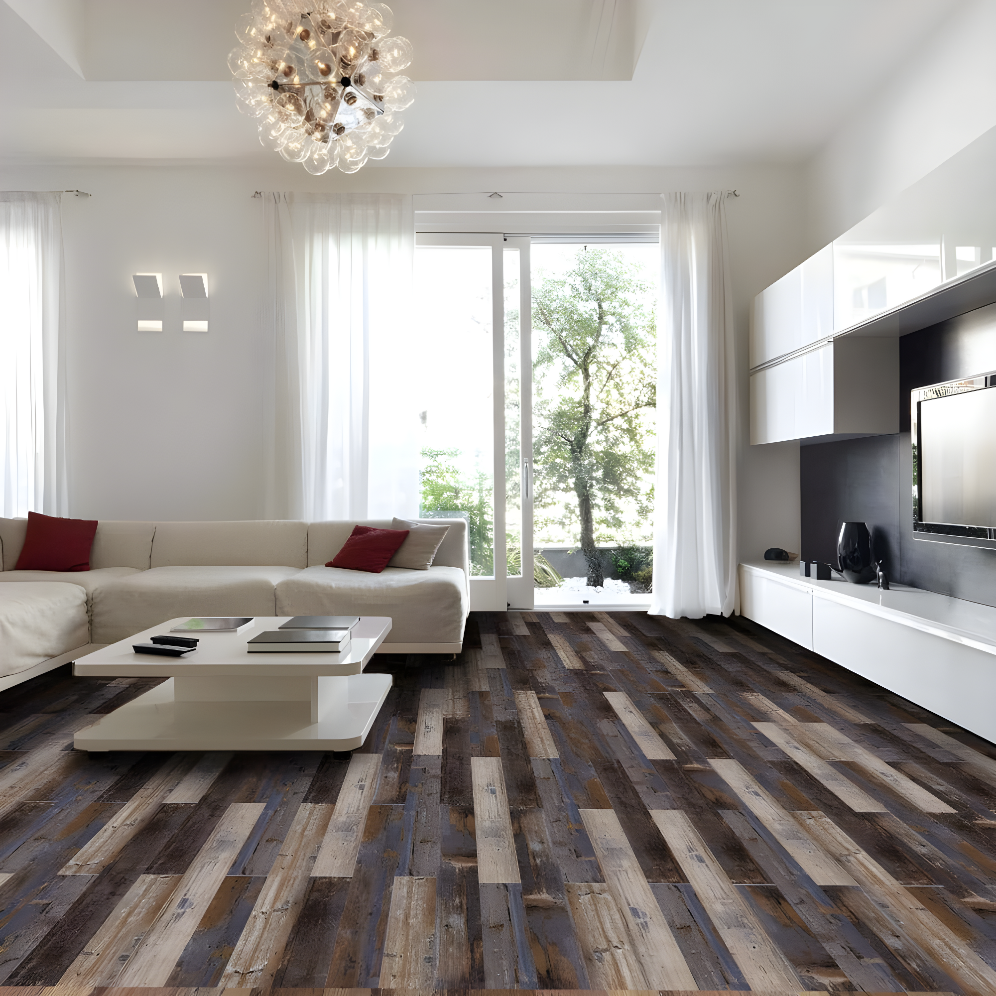 DecoProducts Colors Glue Down Floor and Wall DIY Multi-Tonal Style 6" x 36" x 2mm Luxury Vinyl Plank
