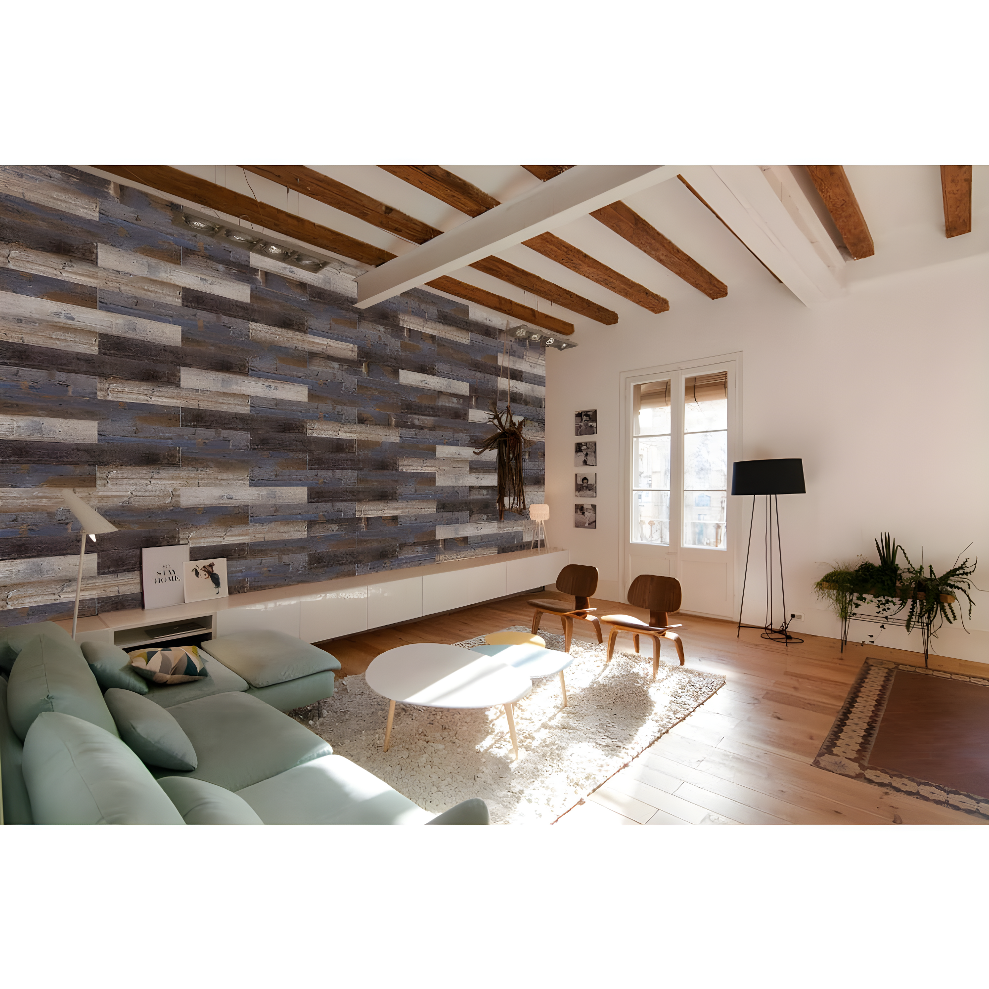 DecoProducts Colors Glue Down Floor and Wall DIY Multi-Tonal Style 6" x 36" x 2mm Luxury Vinyl Plank