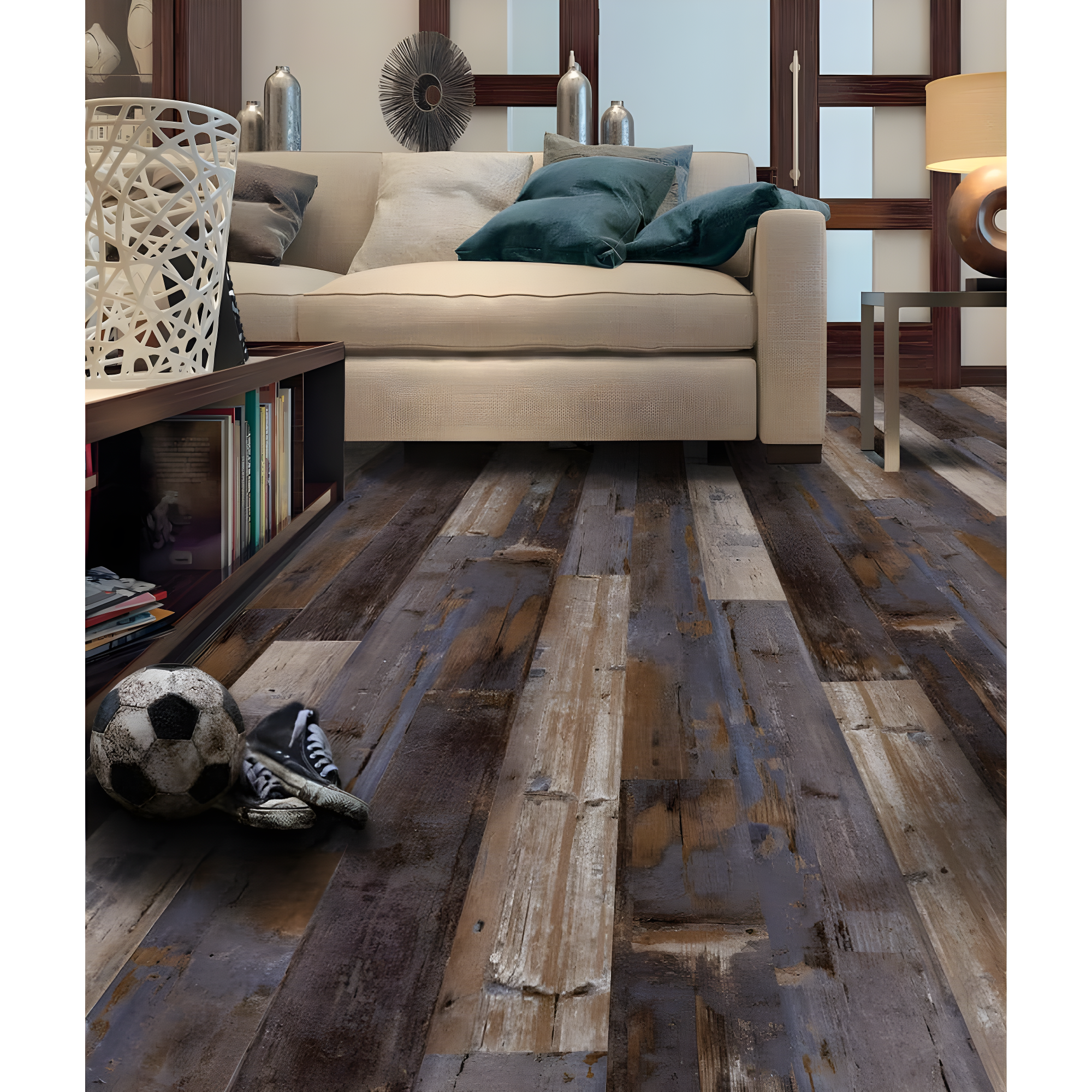 DecoProducts Colors Glue Down Floor and Wall DIY Multi-Tonal Style 6" x 36" x 2mm Luxury Vinyl Plank