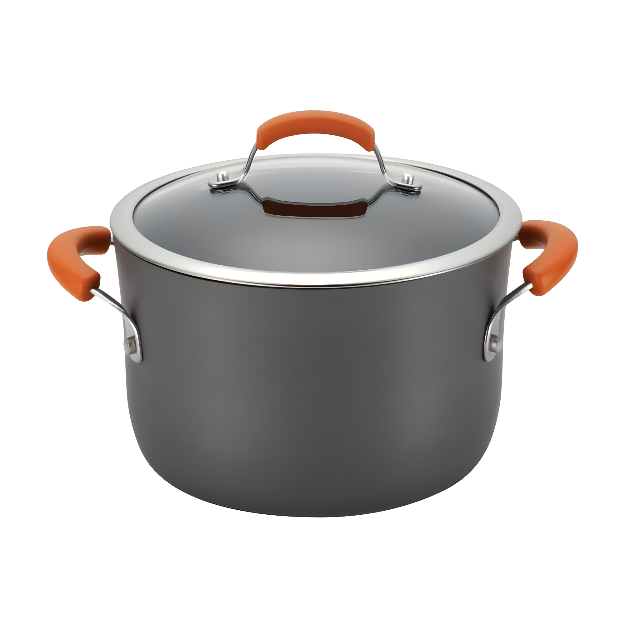 Rachael Ray Rachael Ray Brights Hard Anodized Nonstick Cookware Pots and Pans Set, 10 Piece, Gray with Handles