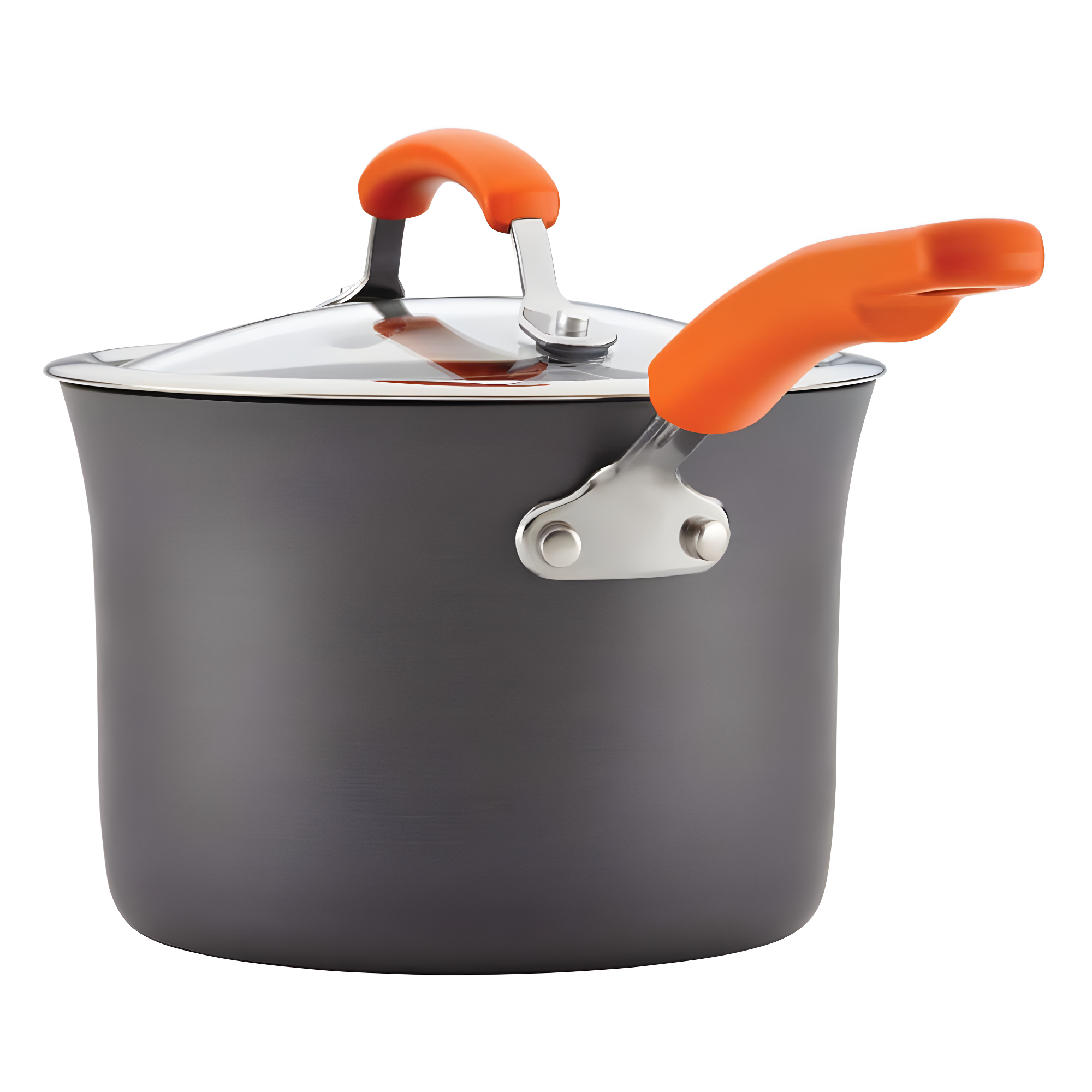 Rachael Ray Rachael Ray Brights Hard Anodized Nonstick Cookware Pots and Pans Set, 10 Piece, Gray with Handles