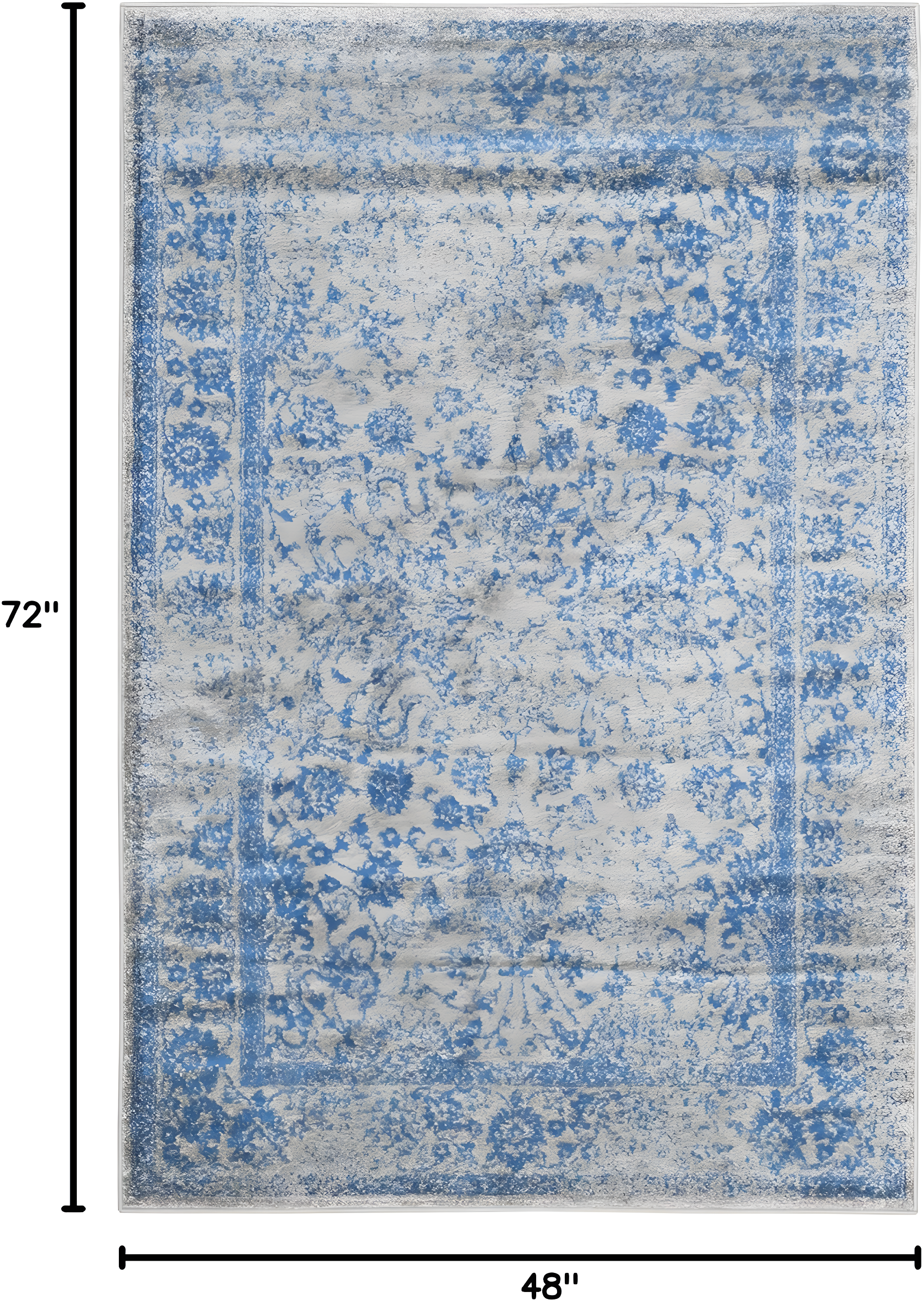 Adirondack ADR109 Machine Made Indoor Area Rug - Grey/Blue - 4'x6' - Safavieh