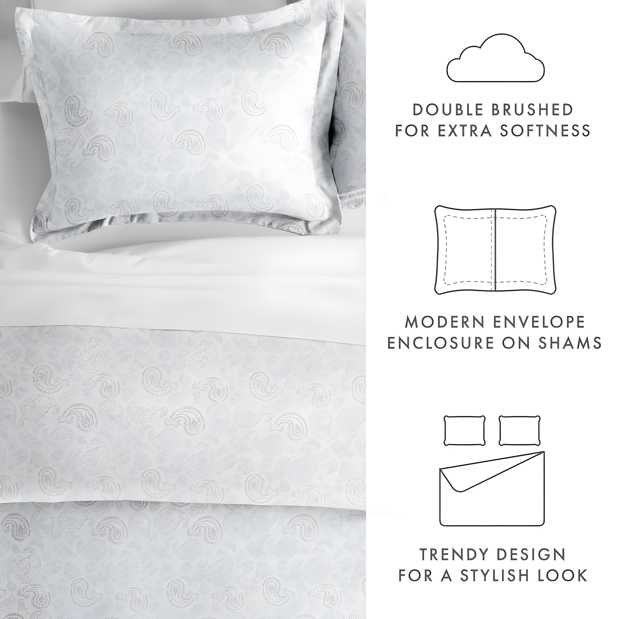 Becky Cameron™ Modern & Contemporary Paisley Duvet Cover Set