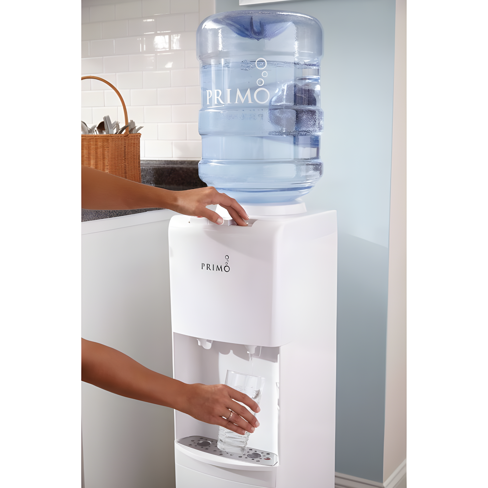 Primo Water Dispenser: Freestanding Electric, Hot & Cold, 135.26 Volume, Energy Star Certified, 1-Year Warranty