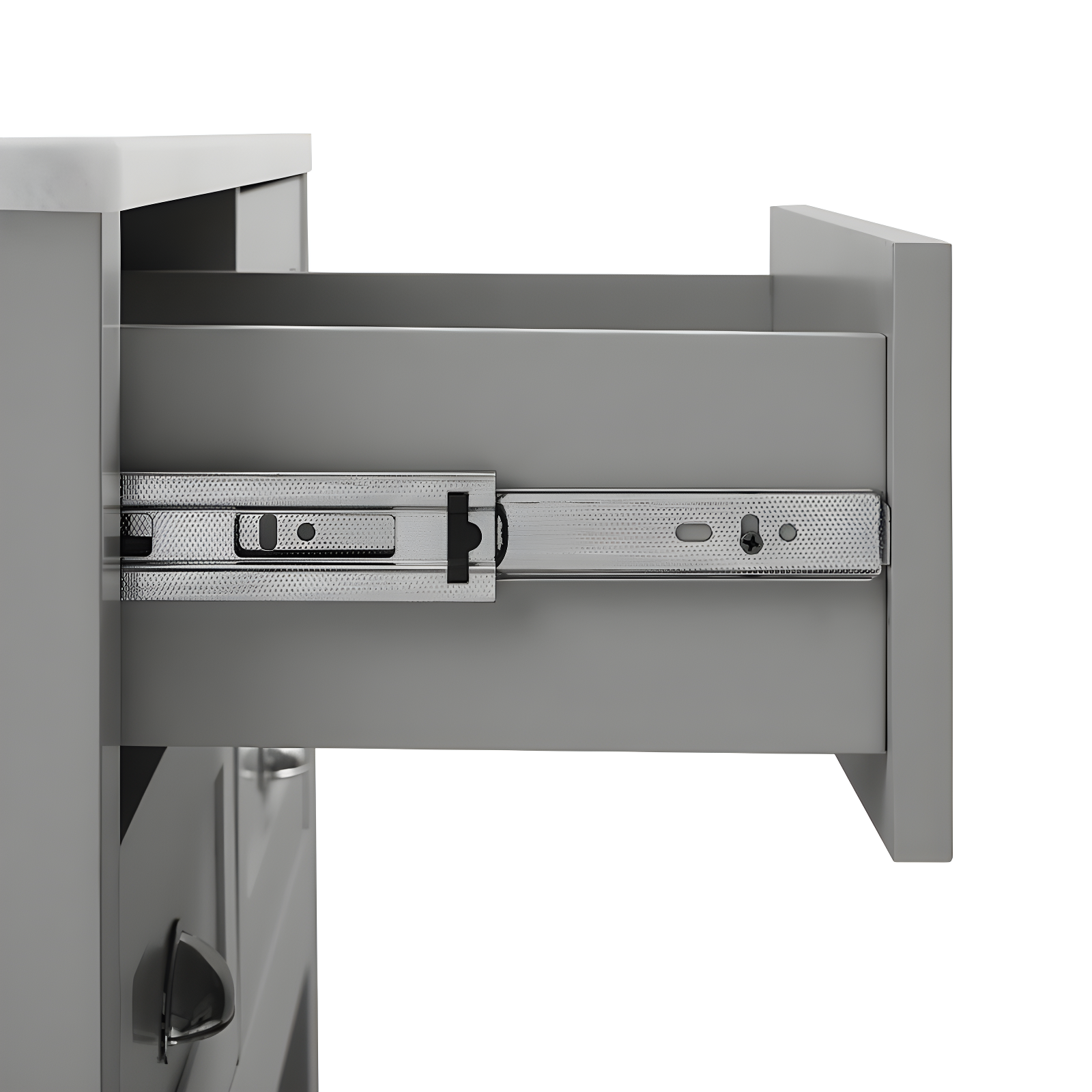 Connell Kitchen Island Cart Gray/White Marble - Crosley: Mobile Storage, 4 Drawers, Open Shelf, Locking Wheels