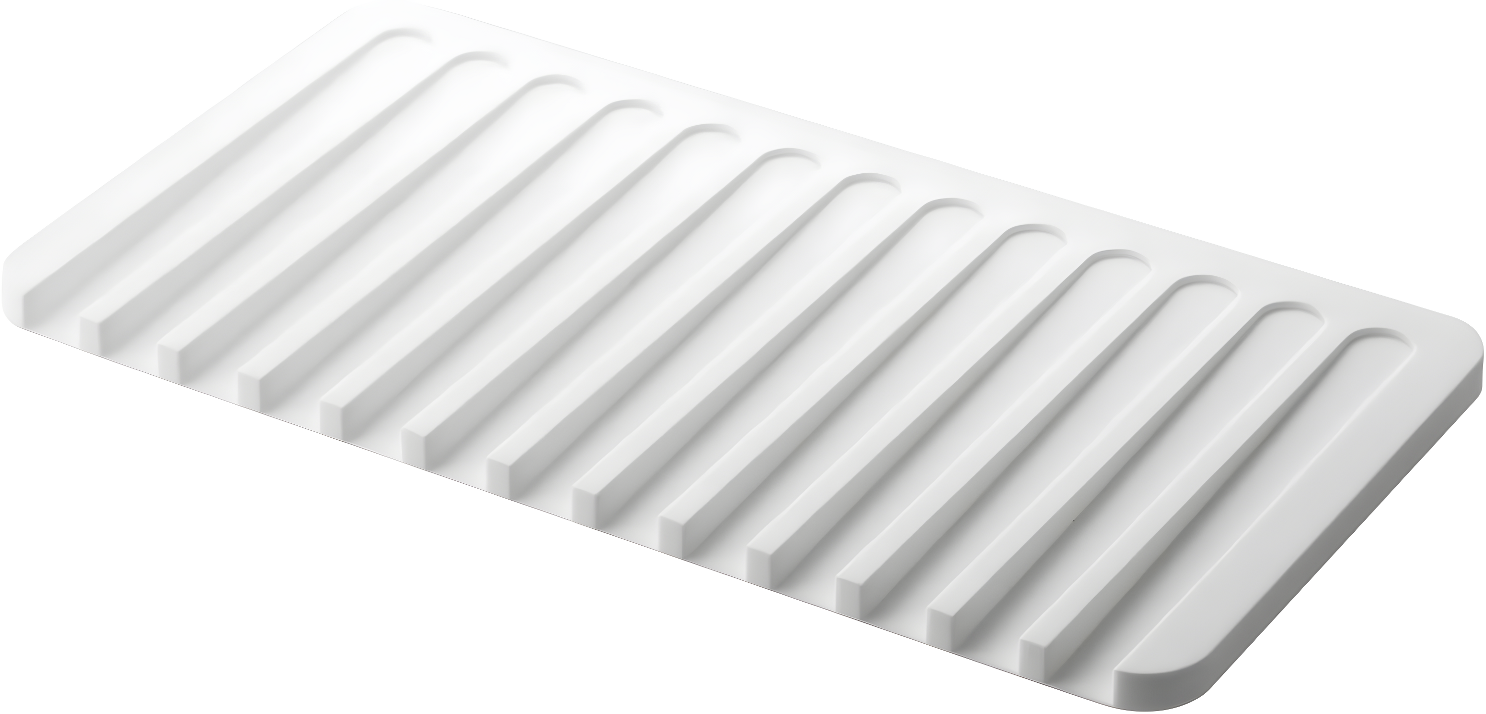 Yamazaki Home Self Draining Tray - Drying Board, Dish Drainer Mat, Silicone