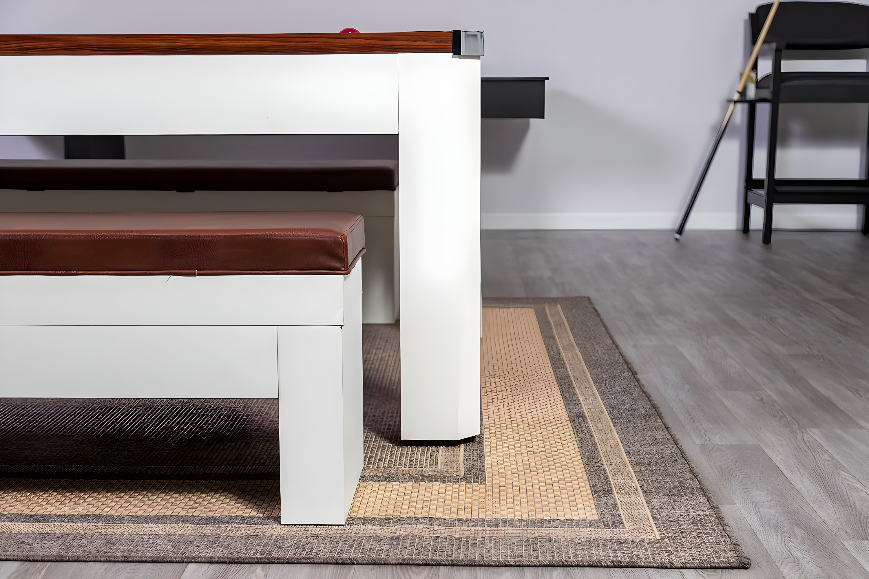 Hathaway Newport Stylish 7 Ft Multi Game Pool Table Combo with Dining Top and Ping Pong – Includes Benches for Home Storage and Accessories