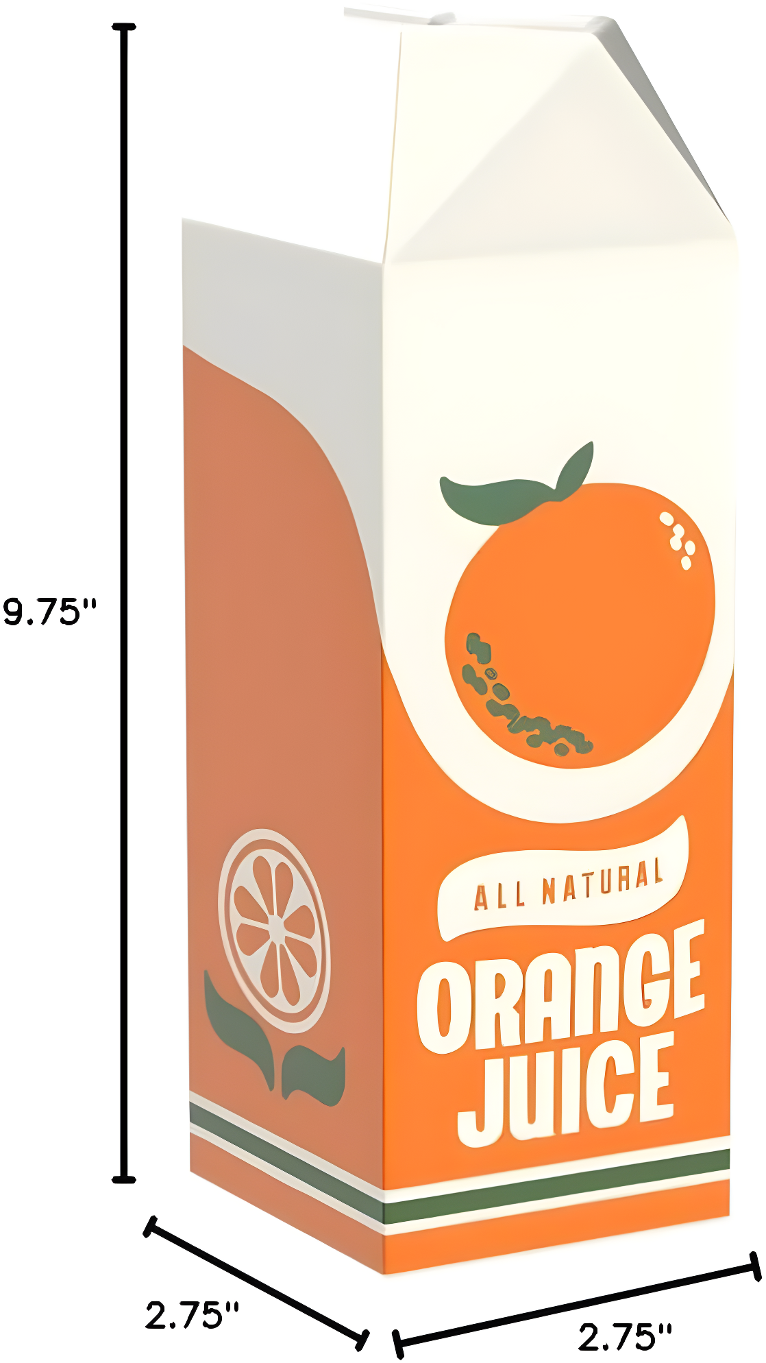 ban.do Rise and Shine Vase, Orange Juice