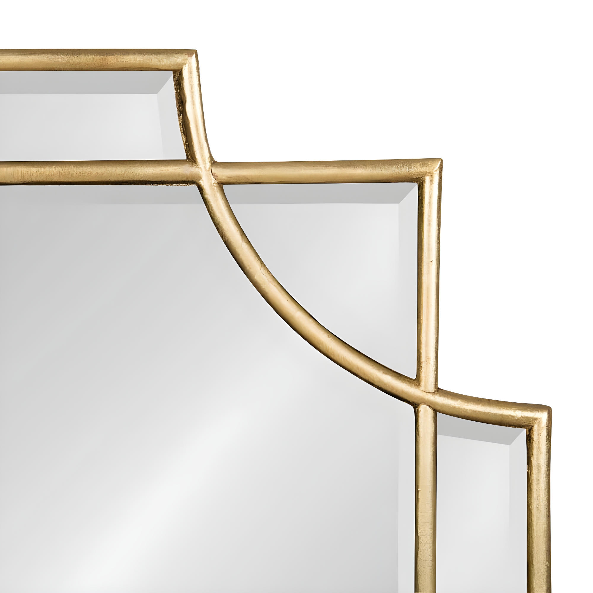 Kate and Laurel Minuette Decorative Rectangle Frame Wall Mirror in Gold Leaf, 24x35.5 Inches