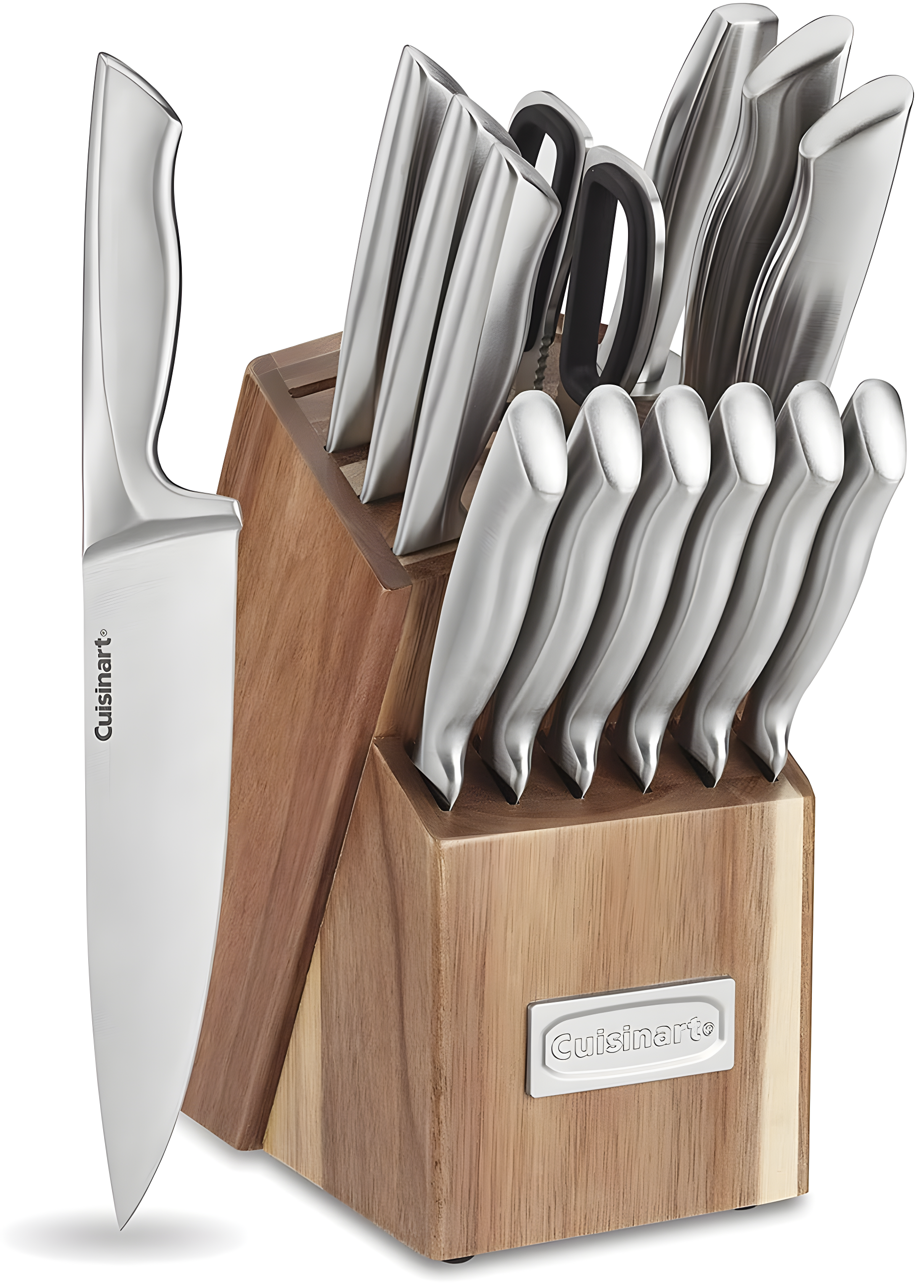 Cuisinart Cuisinart Elite Series 15 Piece Stainless Steel Block Set with Acacia Block (Set of 15)