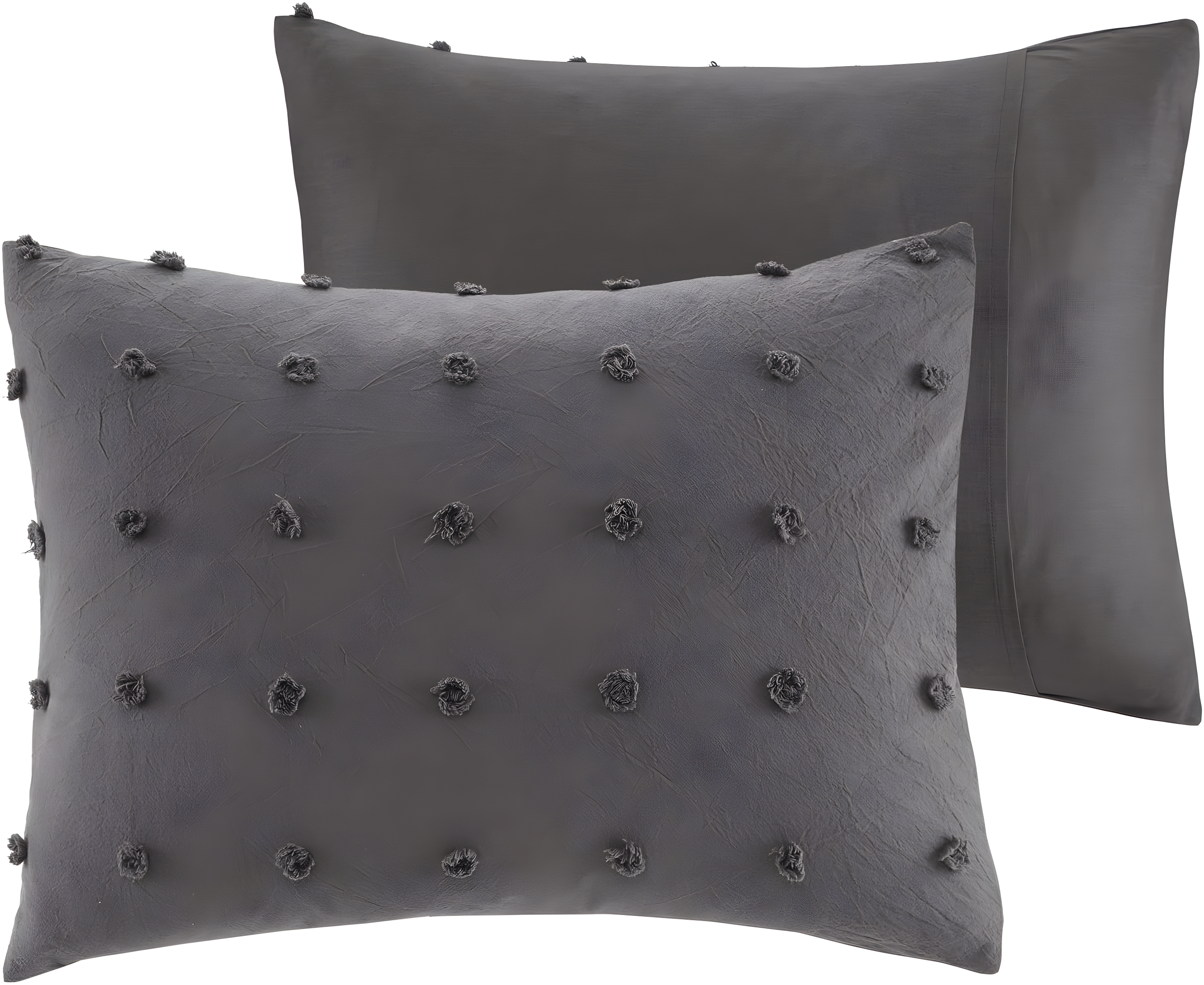 Brooklyn Cotton Jacquard Duvet Cover Set with Euro Shams and Throw Pillows