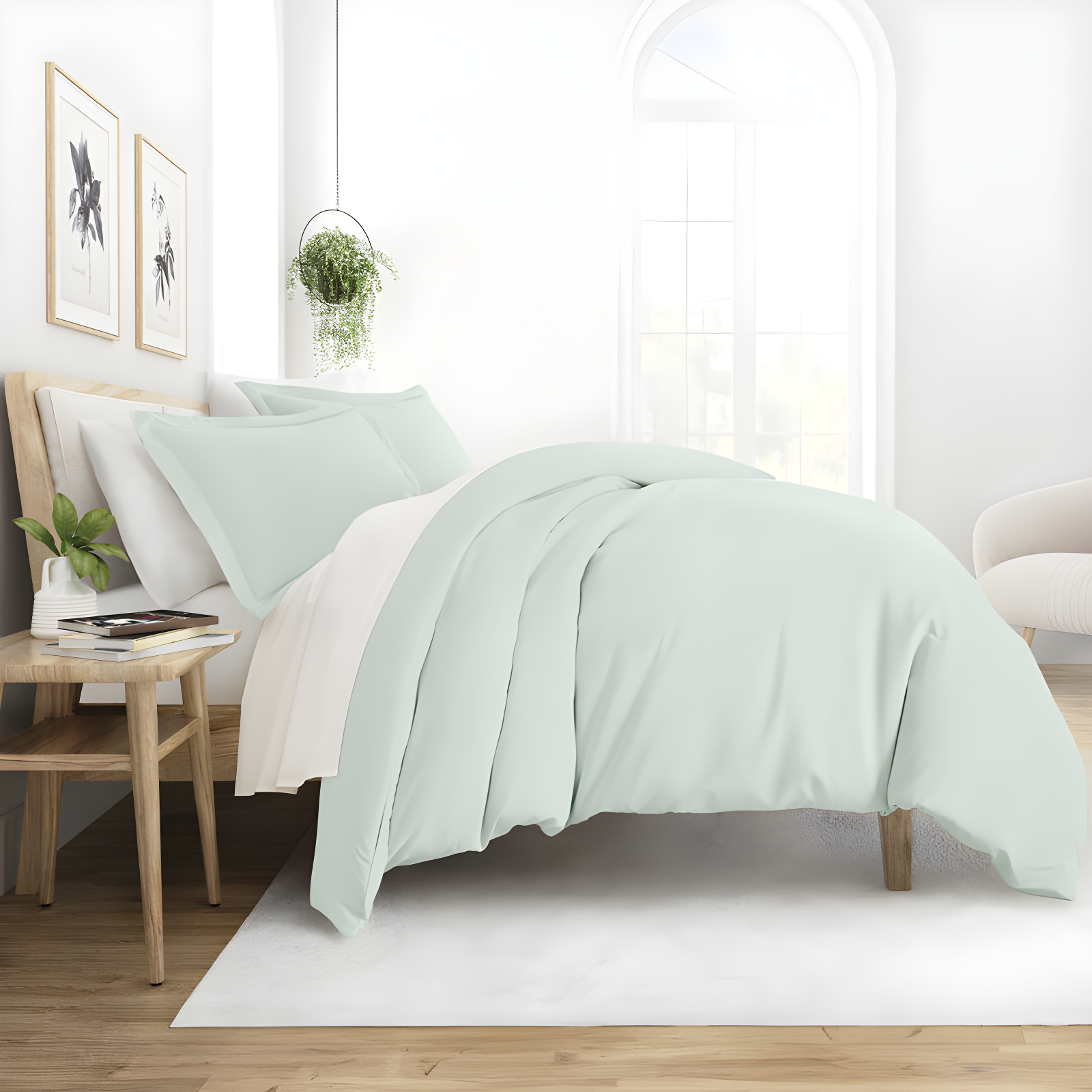 Duvet Cover Set Super Soft Microfiber Bedding in Solid Colors