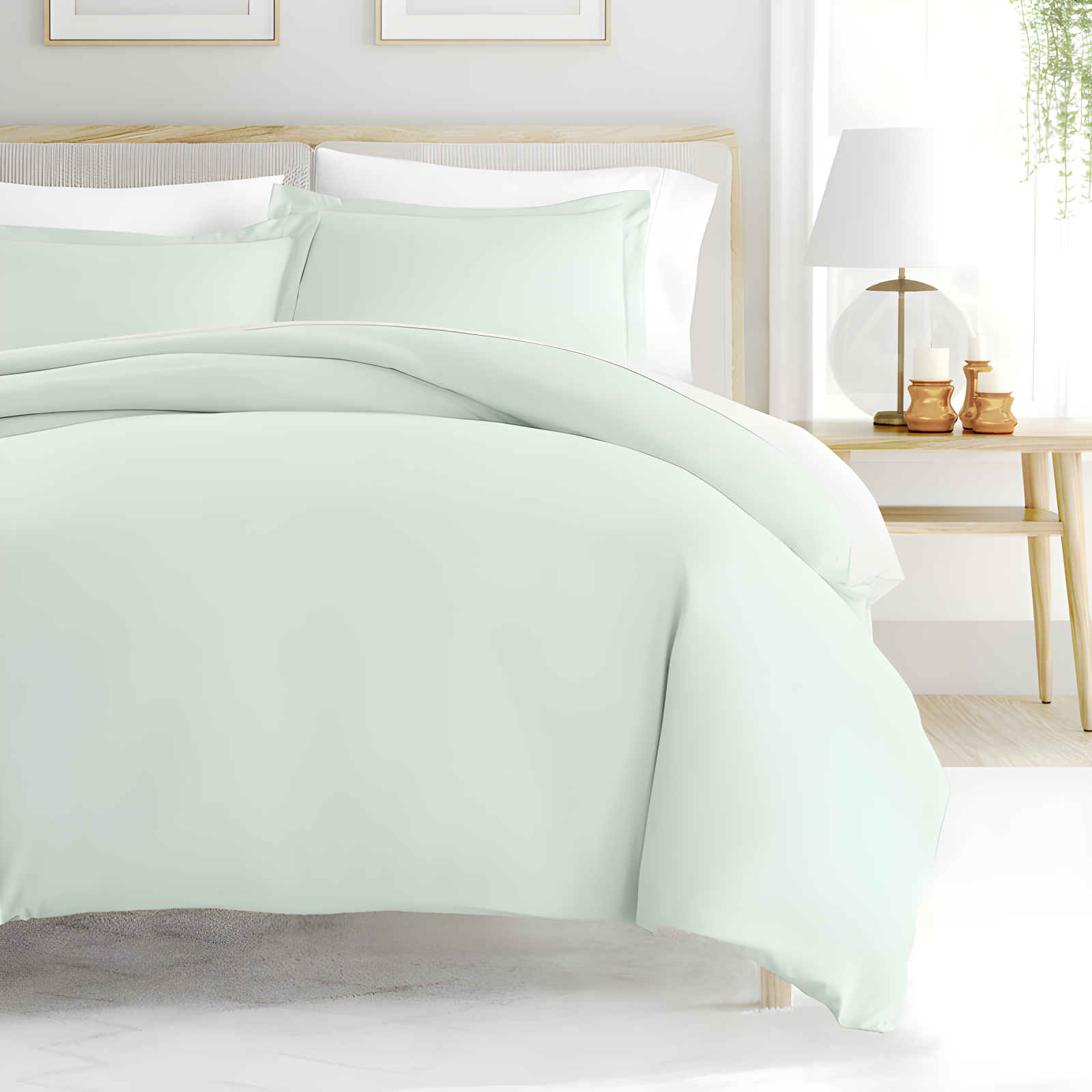 Duvet Cover Set Super Soft Microfiber Bedding in Solid Colors