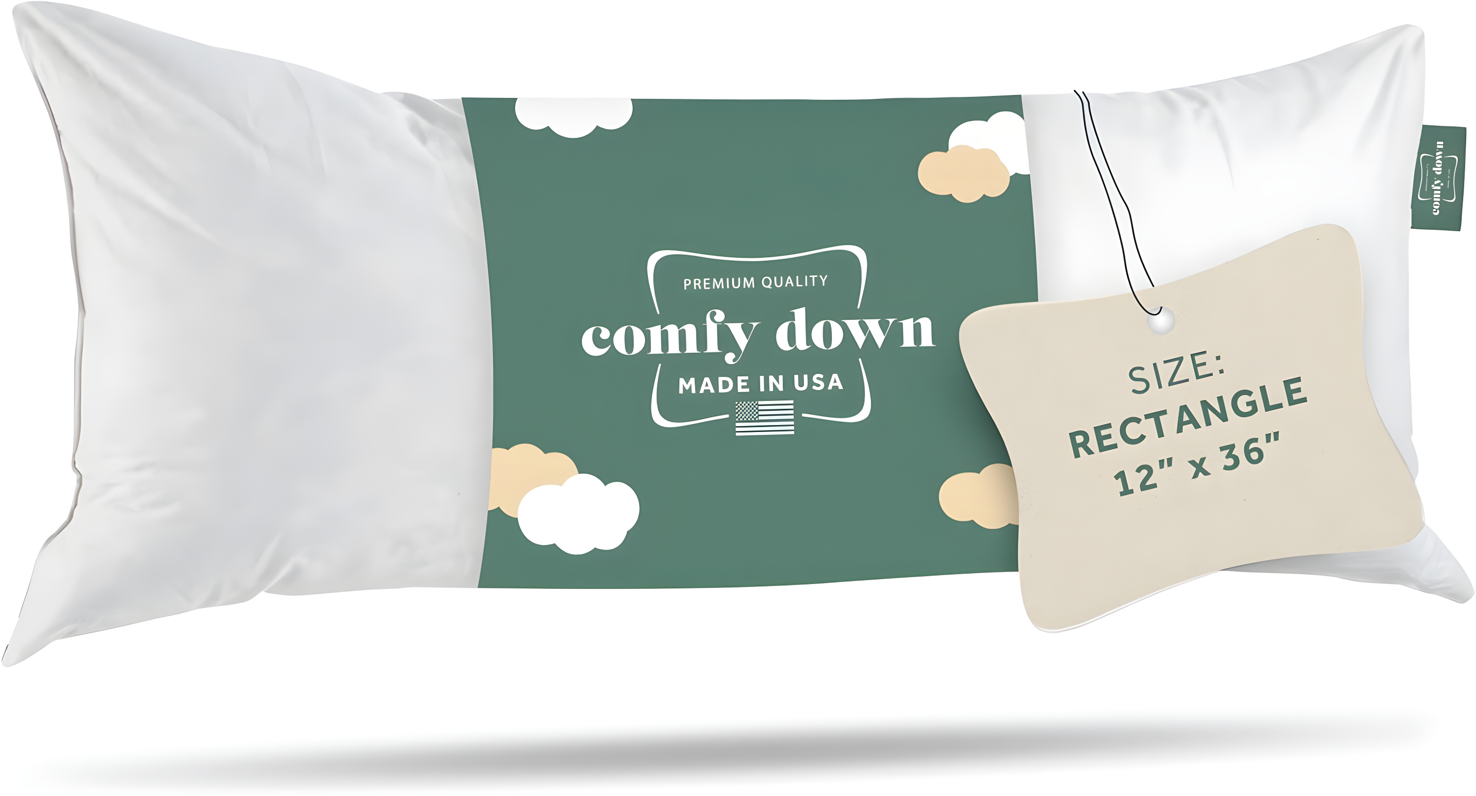 ComfyDown ComfyDown 95% Feather 5% Down Rectangle Decorative Pillow Insert Sham Stuffer