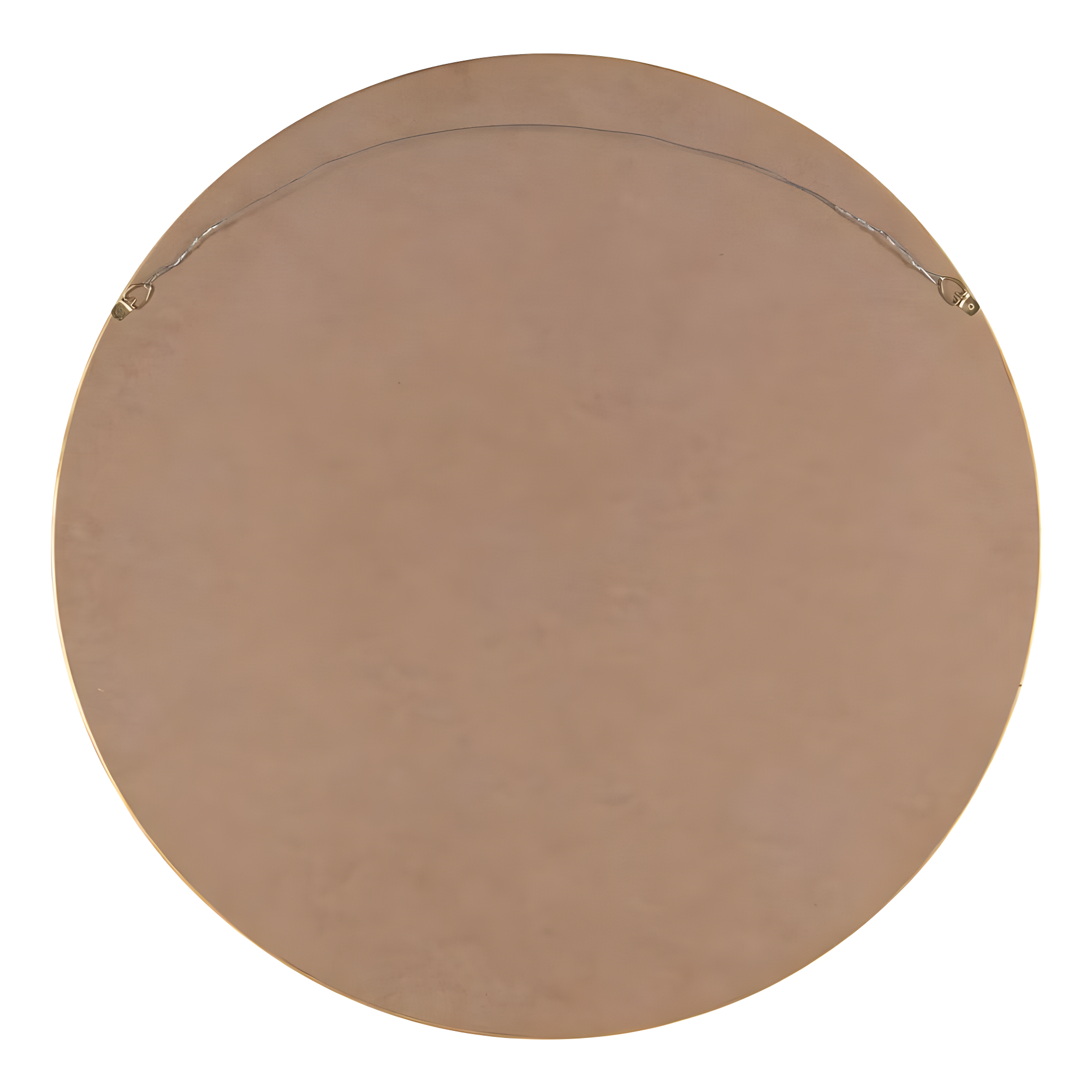 26" x 26" Travis Round Wood Accent Wall Mirror Gold - Kate and Laurel All Things Decor: Vanity, Decorative, No Assembly Required