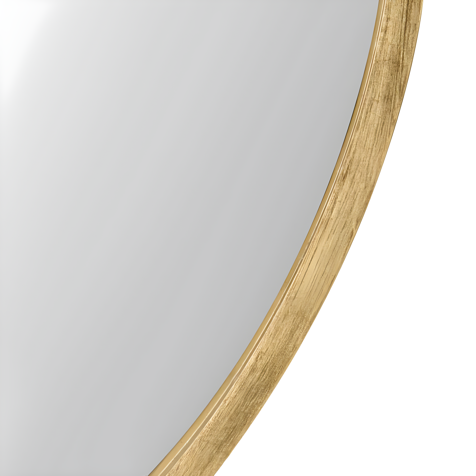 26" x 26" Travis Round Wood Accent Wall Mirror Gold - Kate and Laurel All Things Decor: Vanity, Decorative, No Assembly Required