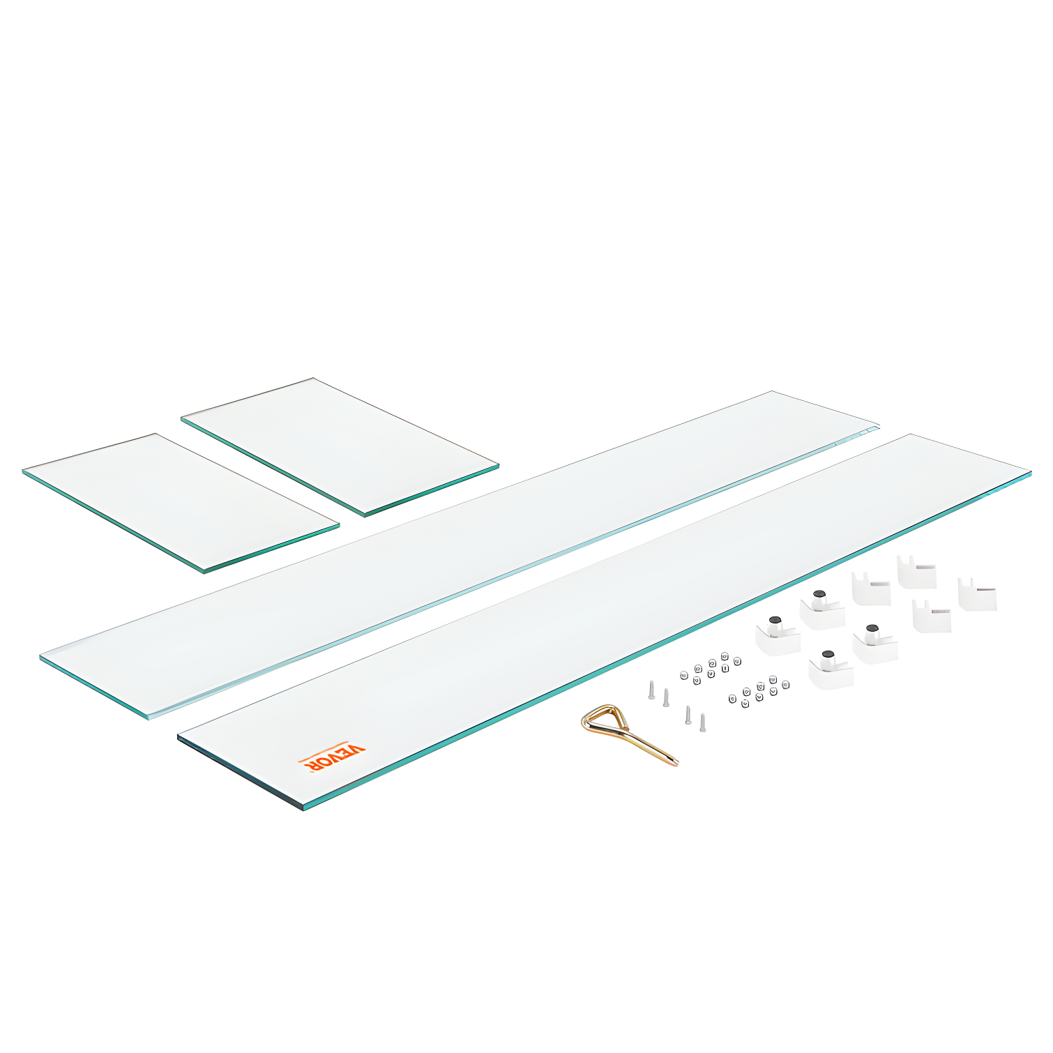 VEVOR Tempered Glass Fire Pit Accessory (Set of 4)