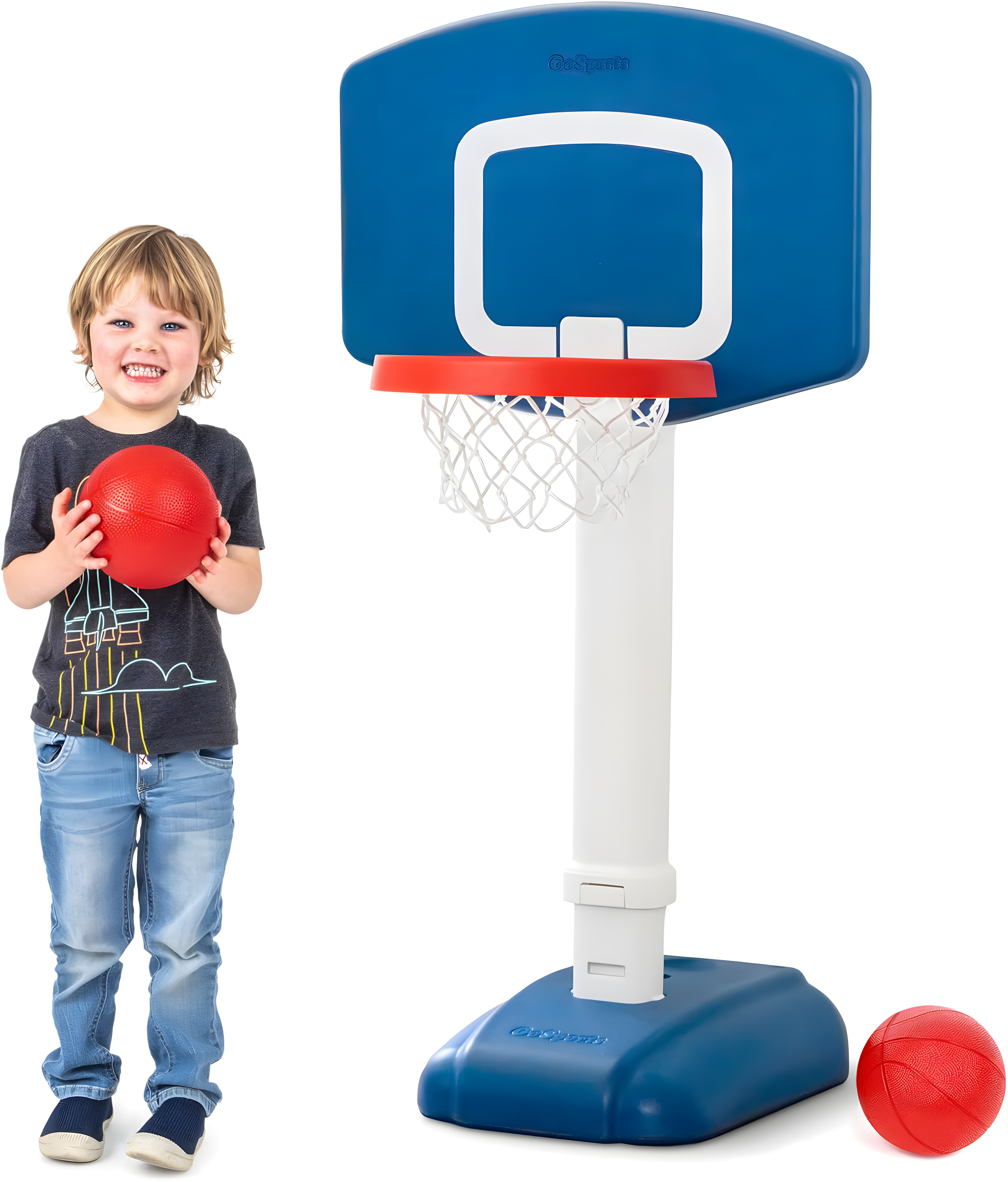 GoSports Tot Shot Modern Kids Basketball Set - Indoor & Outdoor Toy Hoop for Toddlers