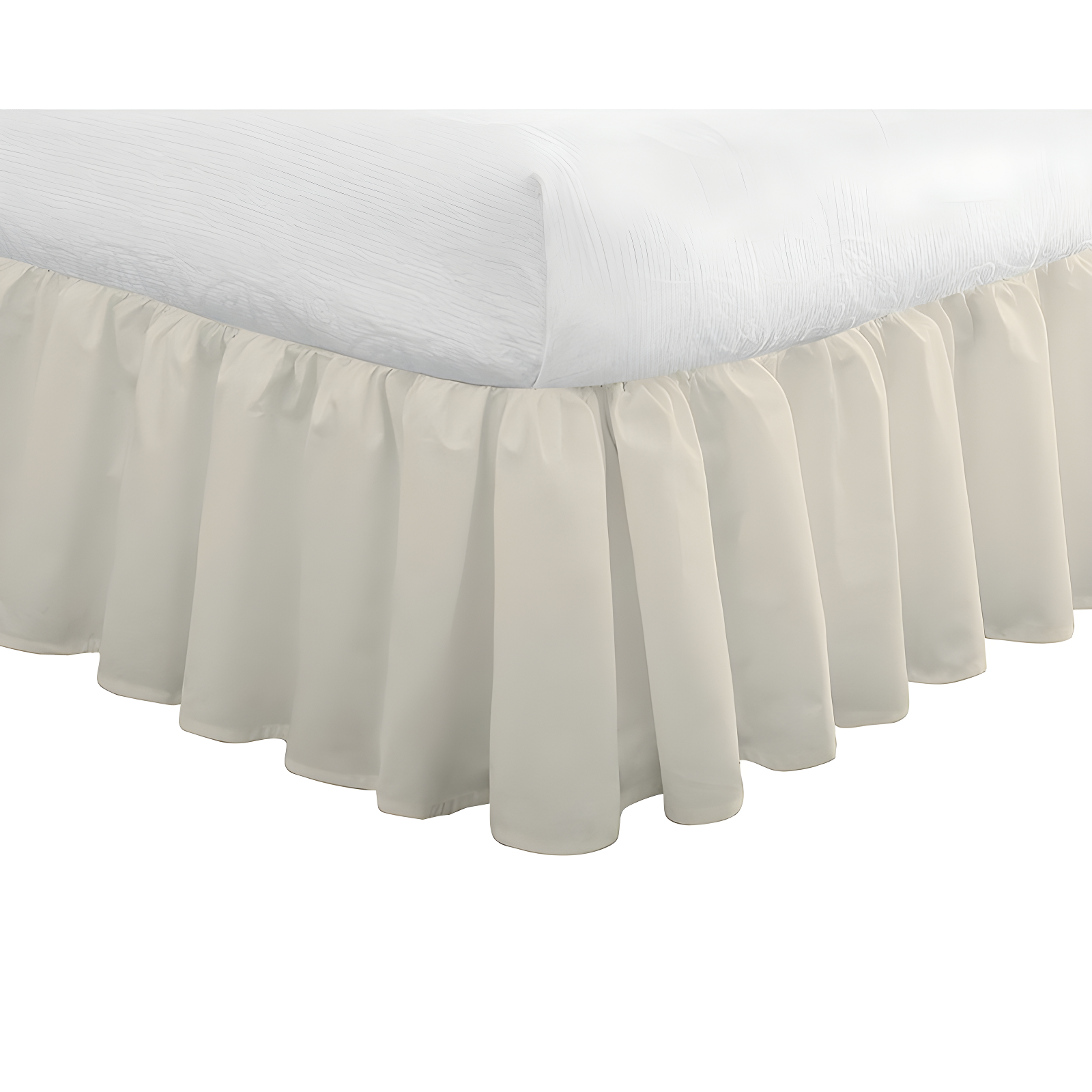 Fresh Ideas Fresh Ideas Ruffled Poplin Bed Skirt, 14" Drop Length