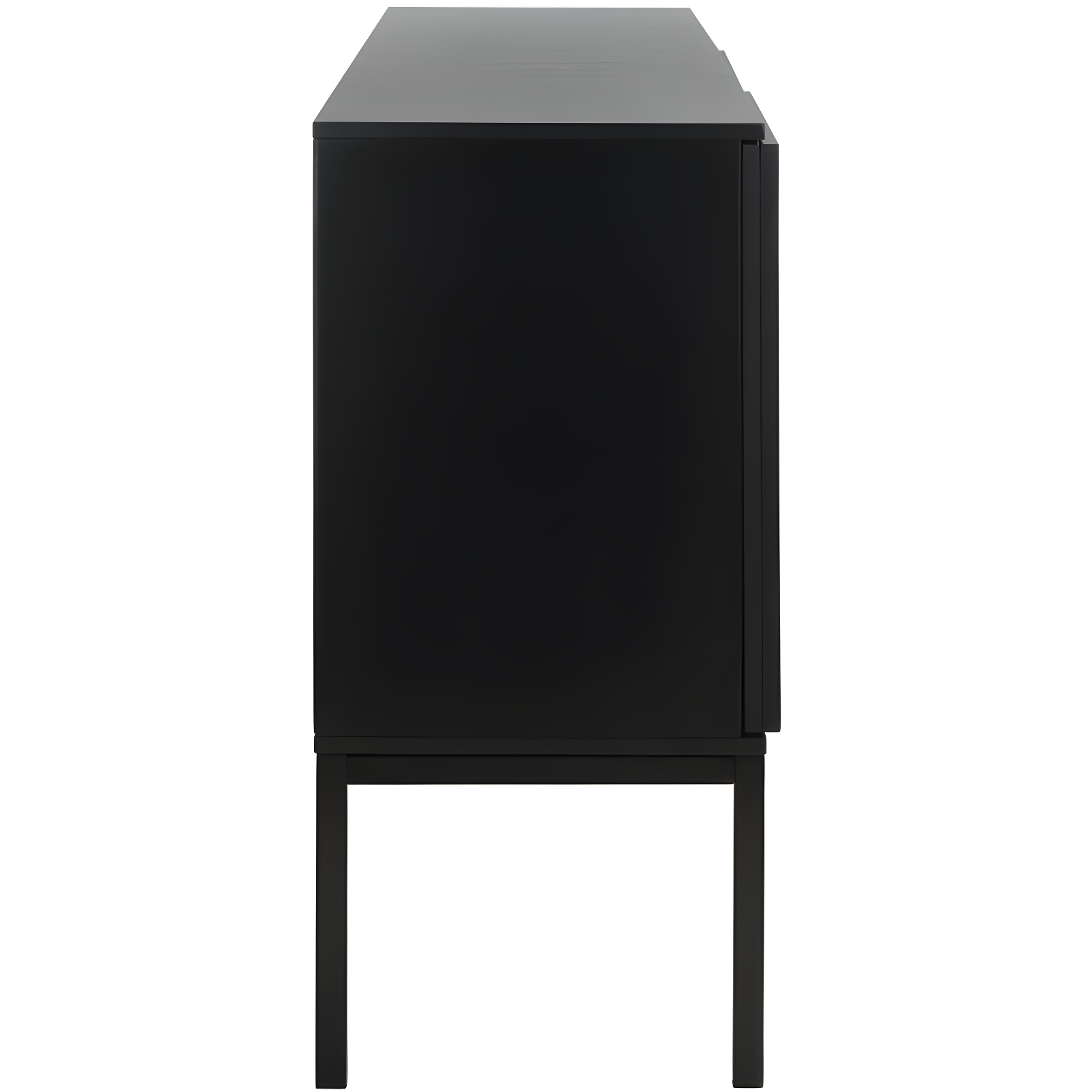 Zadie 2 Shelf Rattan Sideboard - Black/Natural - Safavieh