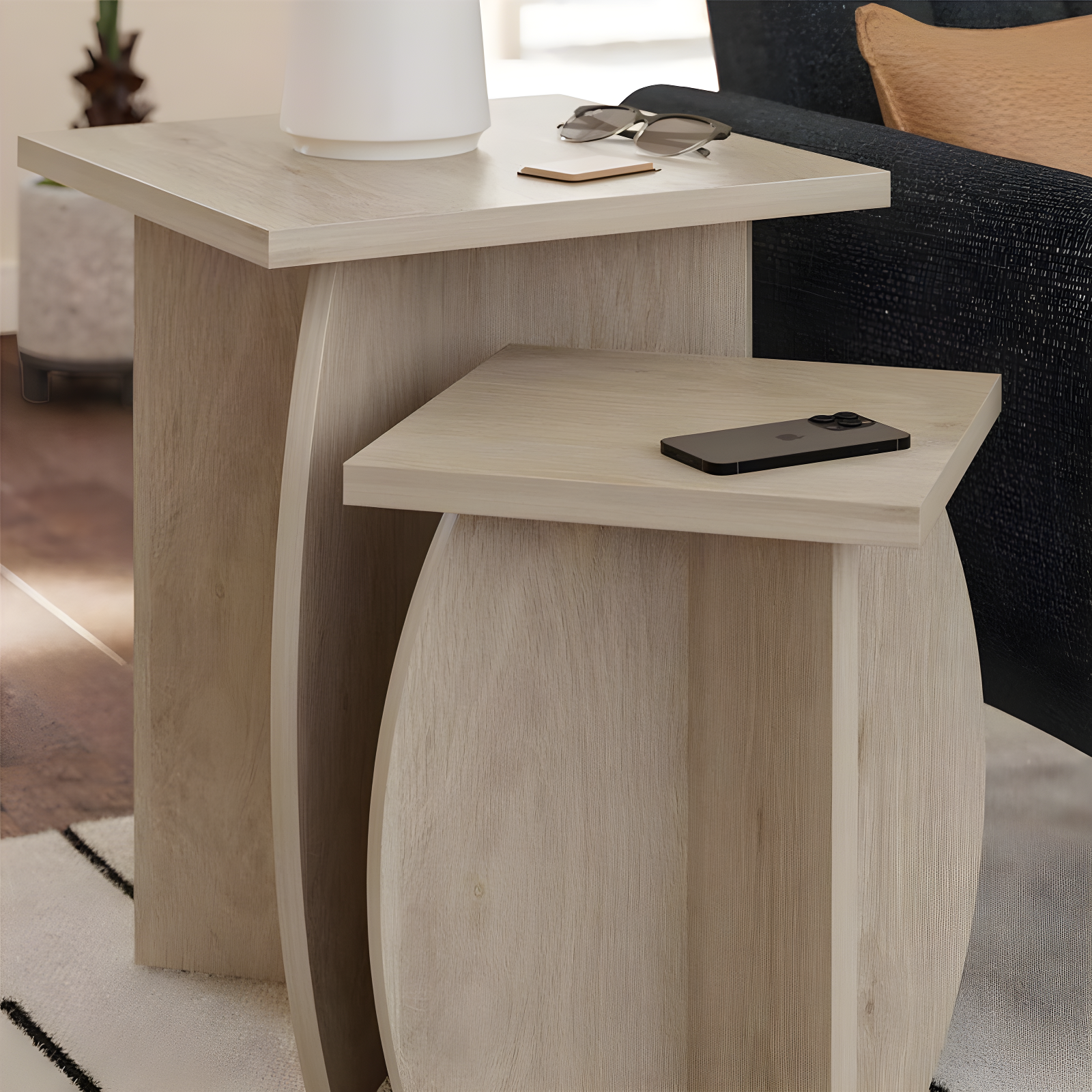 Novogratz Voler Pedestal Nesting Tables