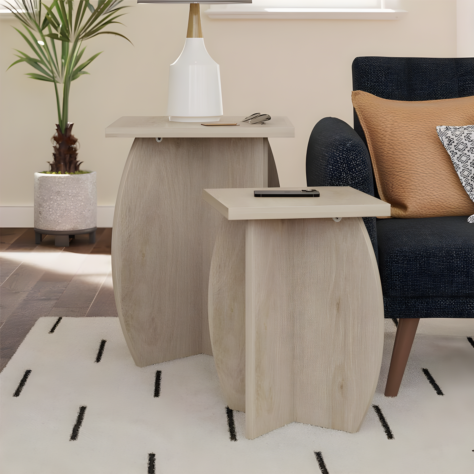 Novogratz Voler Pedestal Nesting Tables