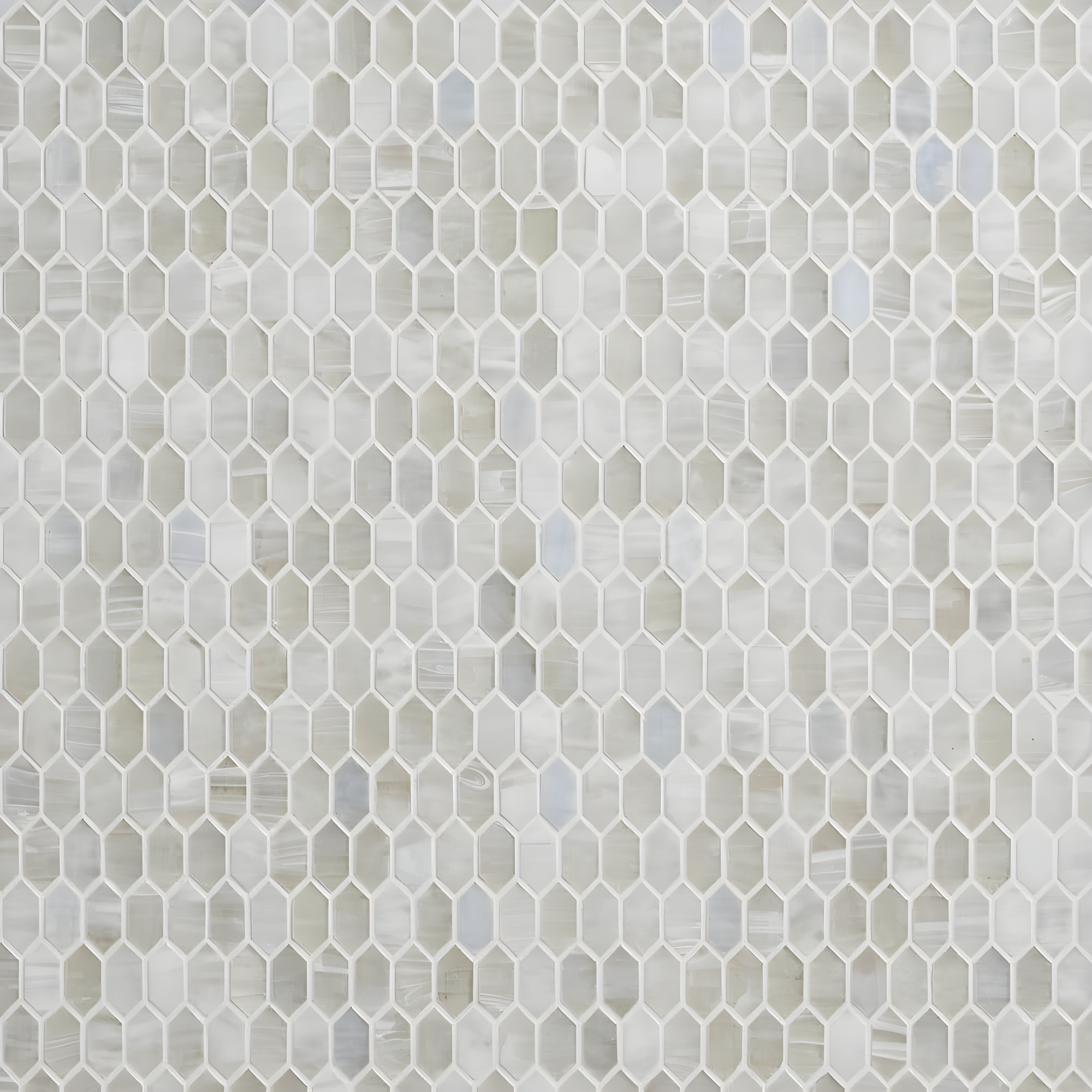 Whisper 11.61" x 11.73" Polished Mini Picket Glass Mosaic Wall Tile (0.94 Sq. Ft. / each)
