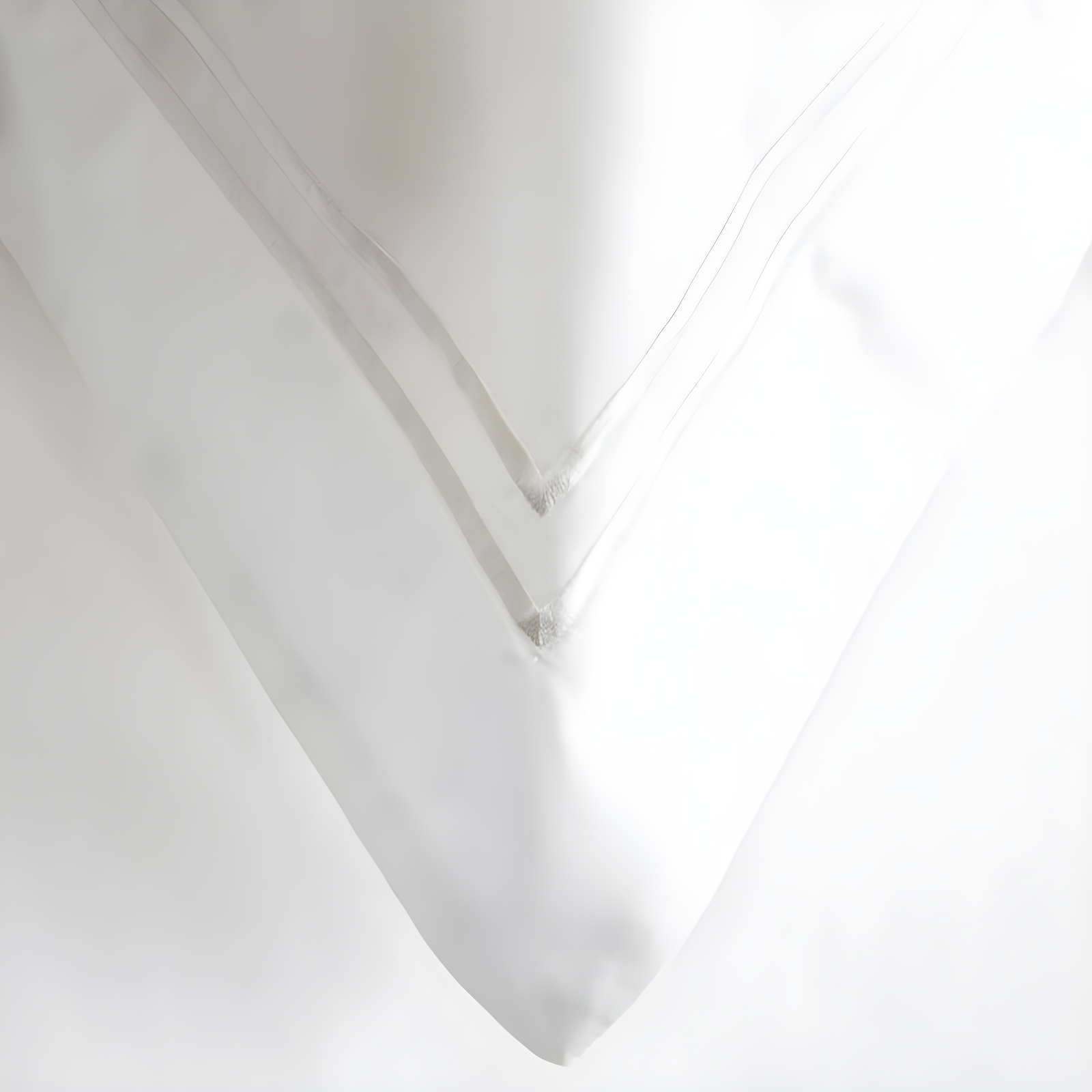 Ella Jayne Home Ella Jayne Cotton Duvet Cover with Satin Satin Stitching 3-Piece Set, White with White Satin Stitching