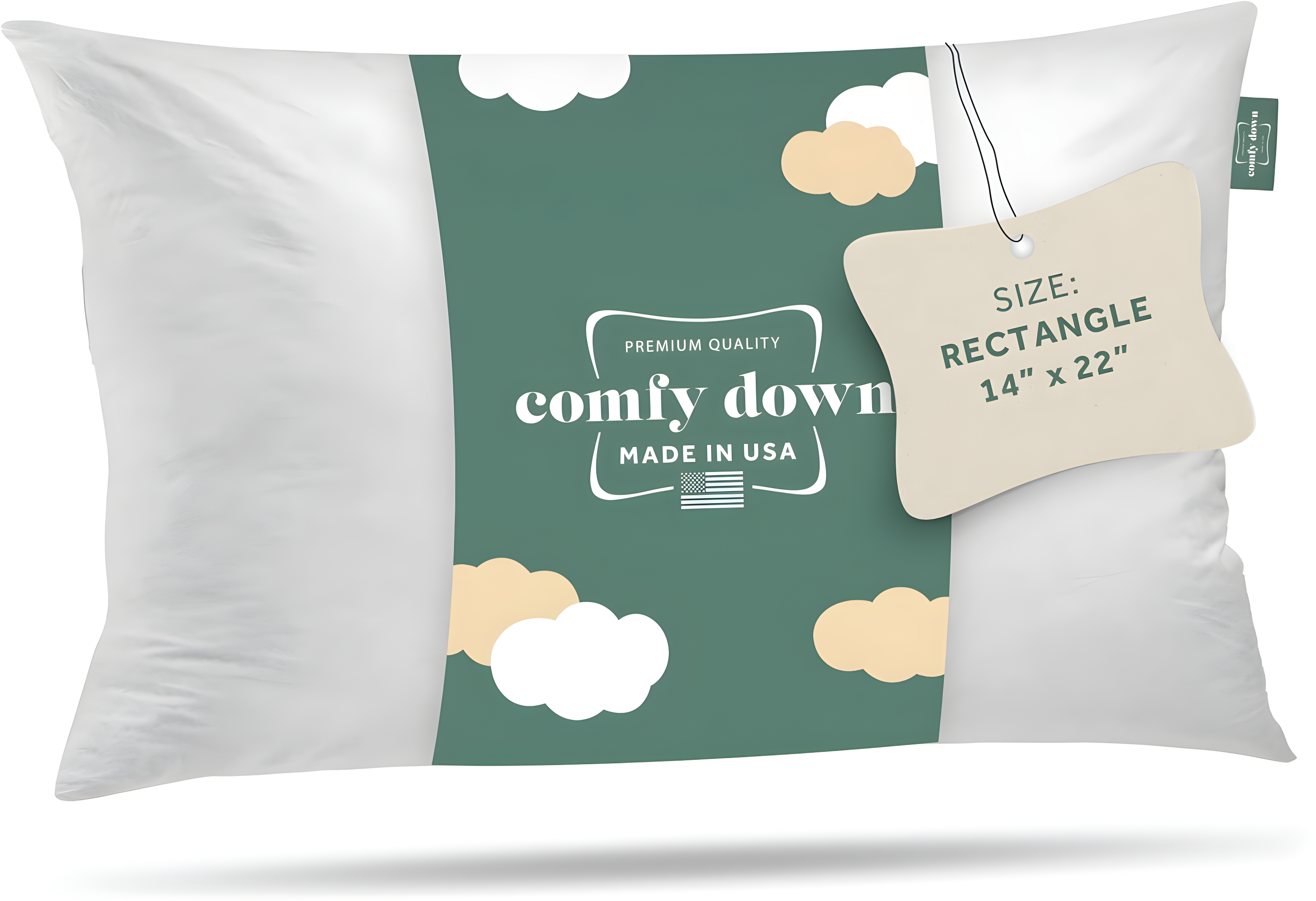 ComfyDown ComfyDown 95% Feather 5% Down Rectangle Decorative Pillow Insert Sham Stuffer