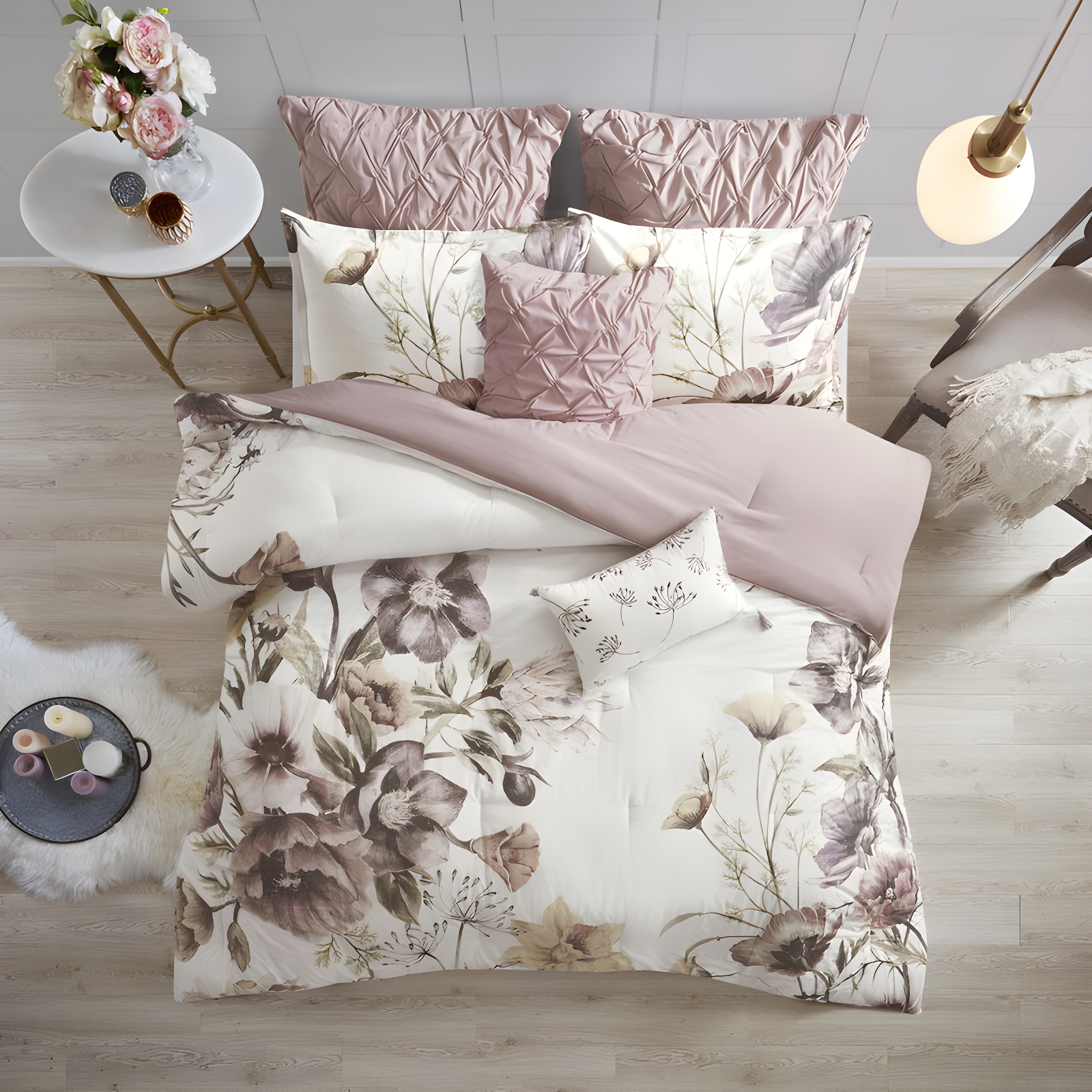 Madison Park Cassandra 8 Piece Cotton Comforter Set