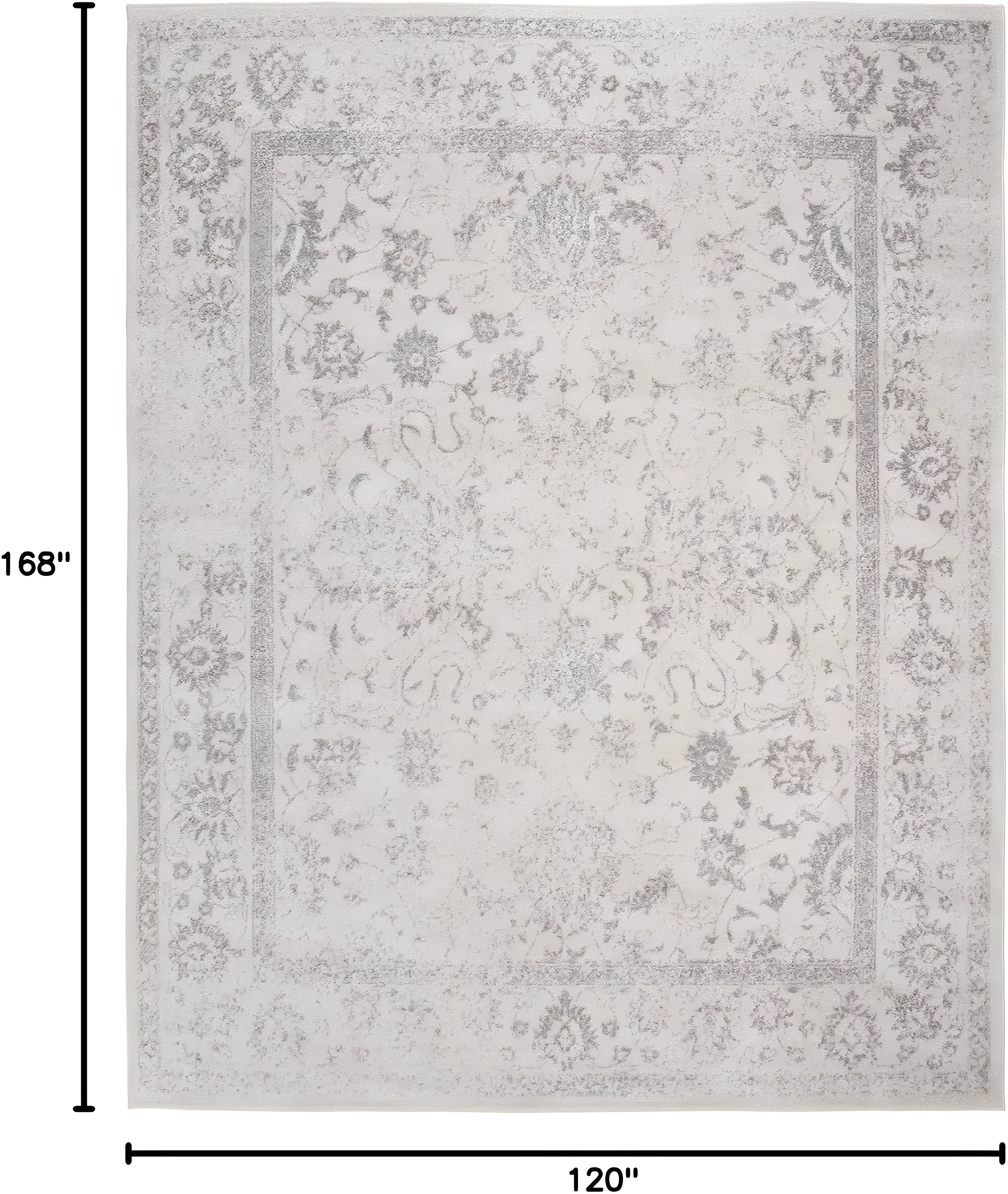Adirondack ADR109 Machine Made Indoor Area Rug - Ivory/Silver - 10'x14' - Safavieh