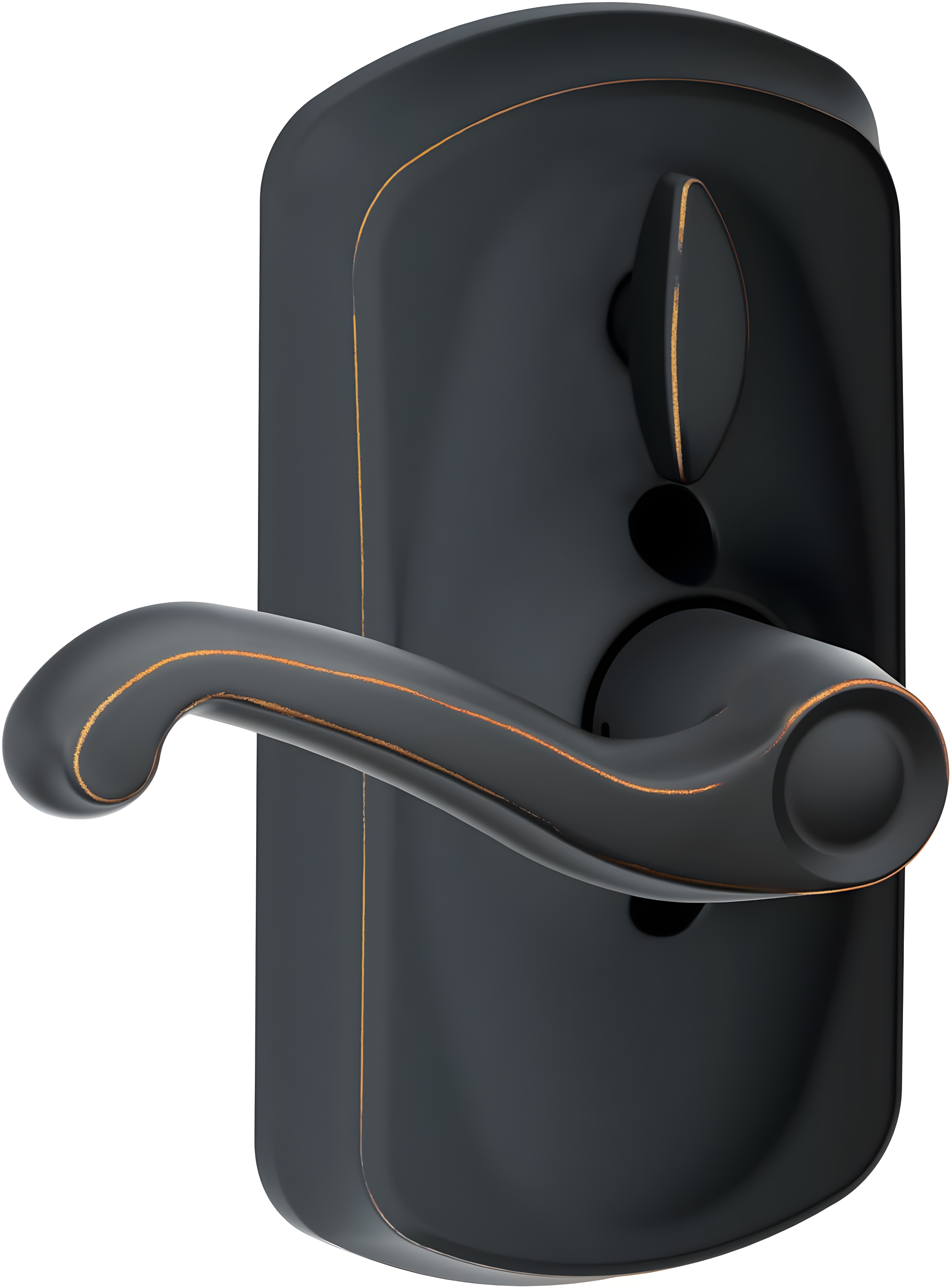 SCHLAGE FE595 PLY 716 FLA Plymouth Keypad Entry with Flex-Lock and Flair Style Levers, Aged Bronze